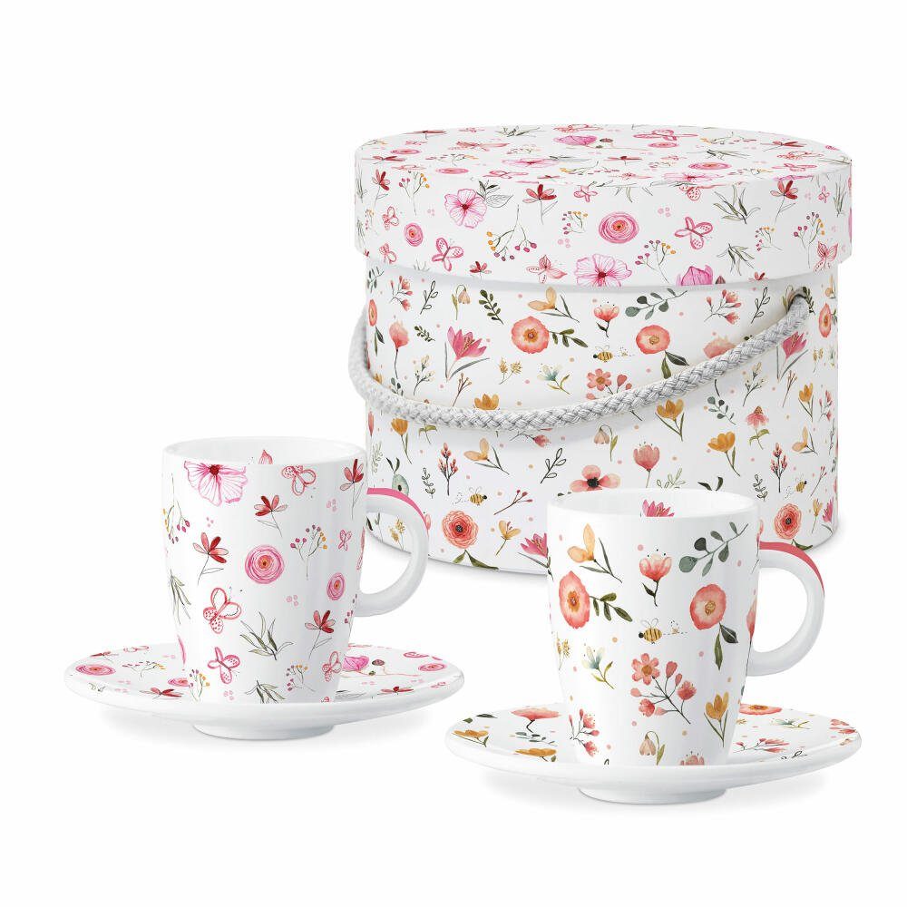 PPD Espressotasse Oh Happy Day E-Cup 2er Set 80 ml, New Bone China