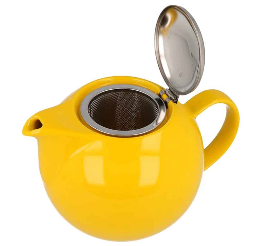 Zero Japan Teekanne yellow pepper mit Edelstahlfilter 1 L, (1-St), spülmaschinen- und mikrowellengeeignet