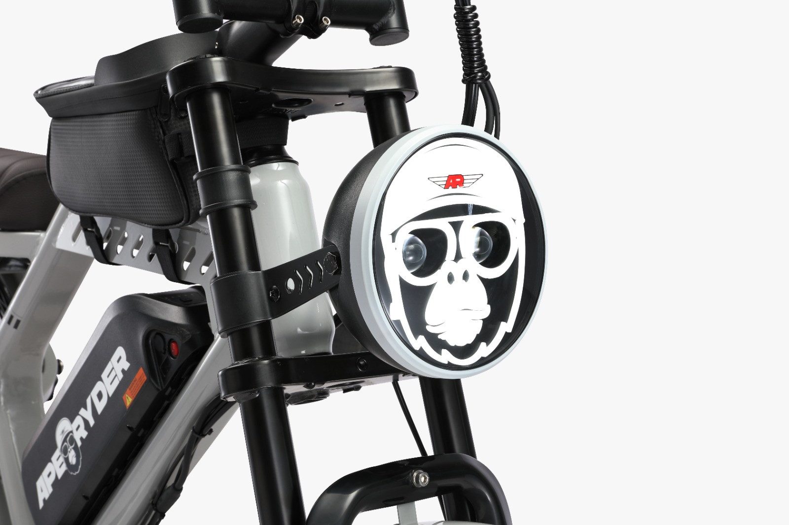 APE RYDER E-Bike Trekkingrad 20*4 Zoll Fatbike, 48V 15Ah Akku, bis 80 km, Shimano 7-Gang, 7 Gang, Heckmotor, 720 Wh, Fahrradbeleuchtung, Ständer, Klingel, Hochleistungsakku