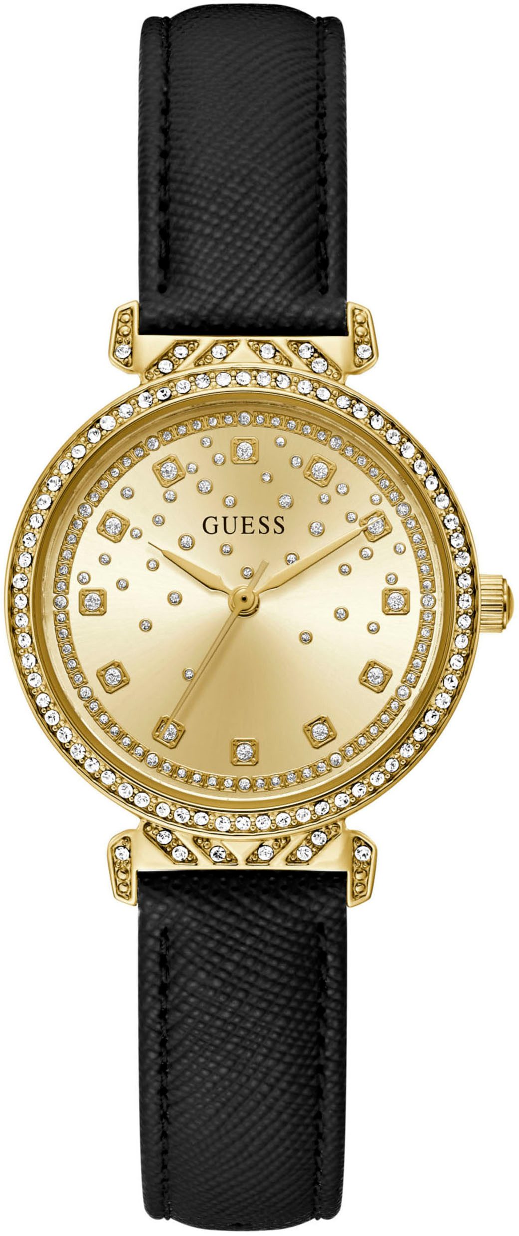Guess Quarzuhr ENCHANTMENT GW0764L2, Armbanduhr, Damenuhr, Kristallsteine, günstig online kaufen