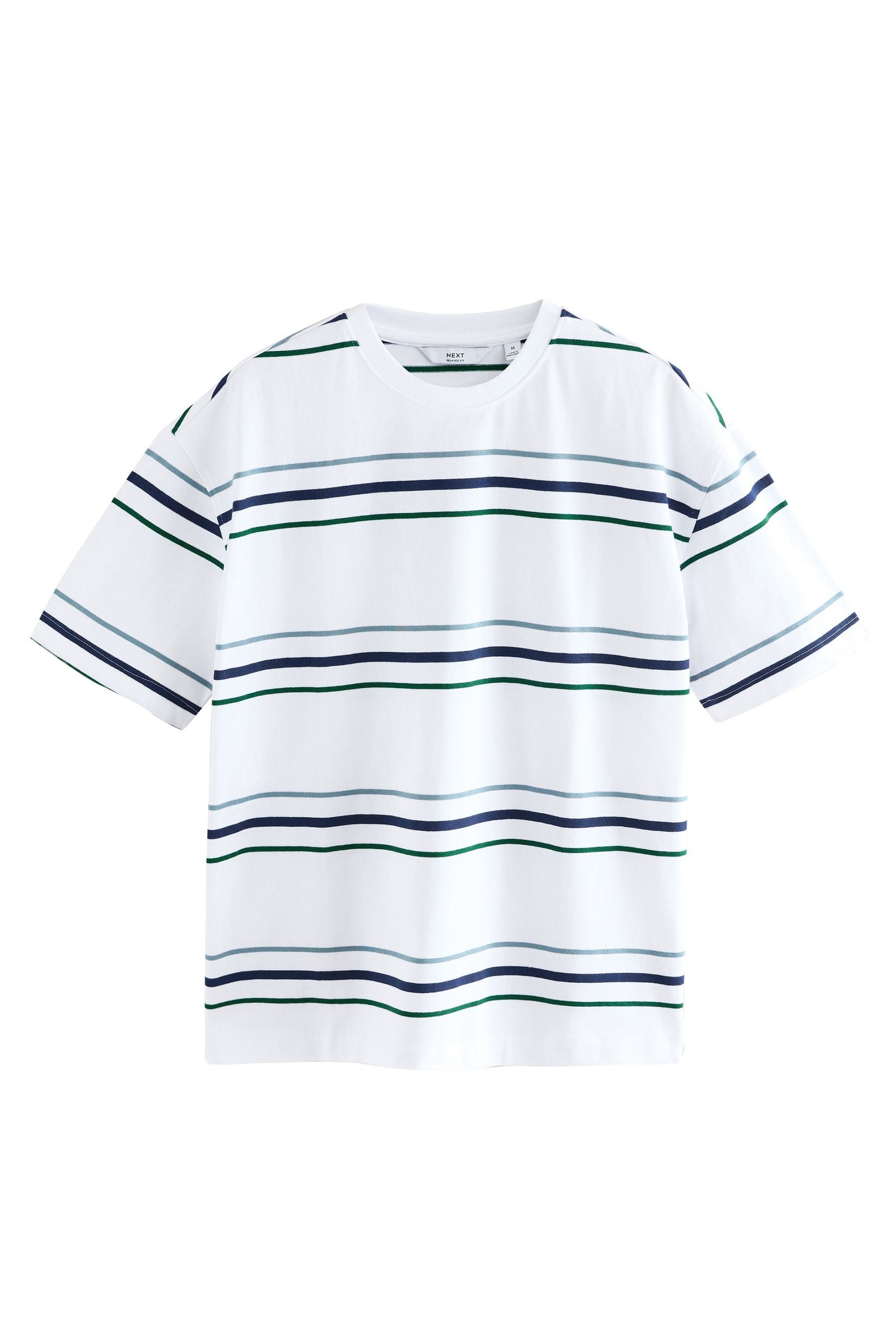Next T-Shirt Gestreiftes T-Shirt 100 % Baumwolle günstig online kaufen