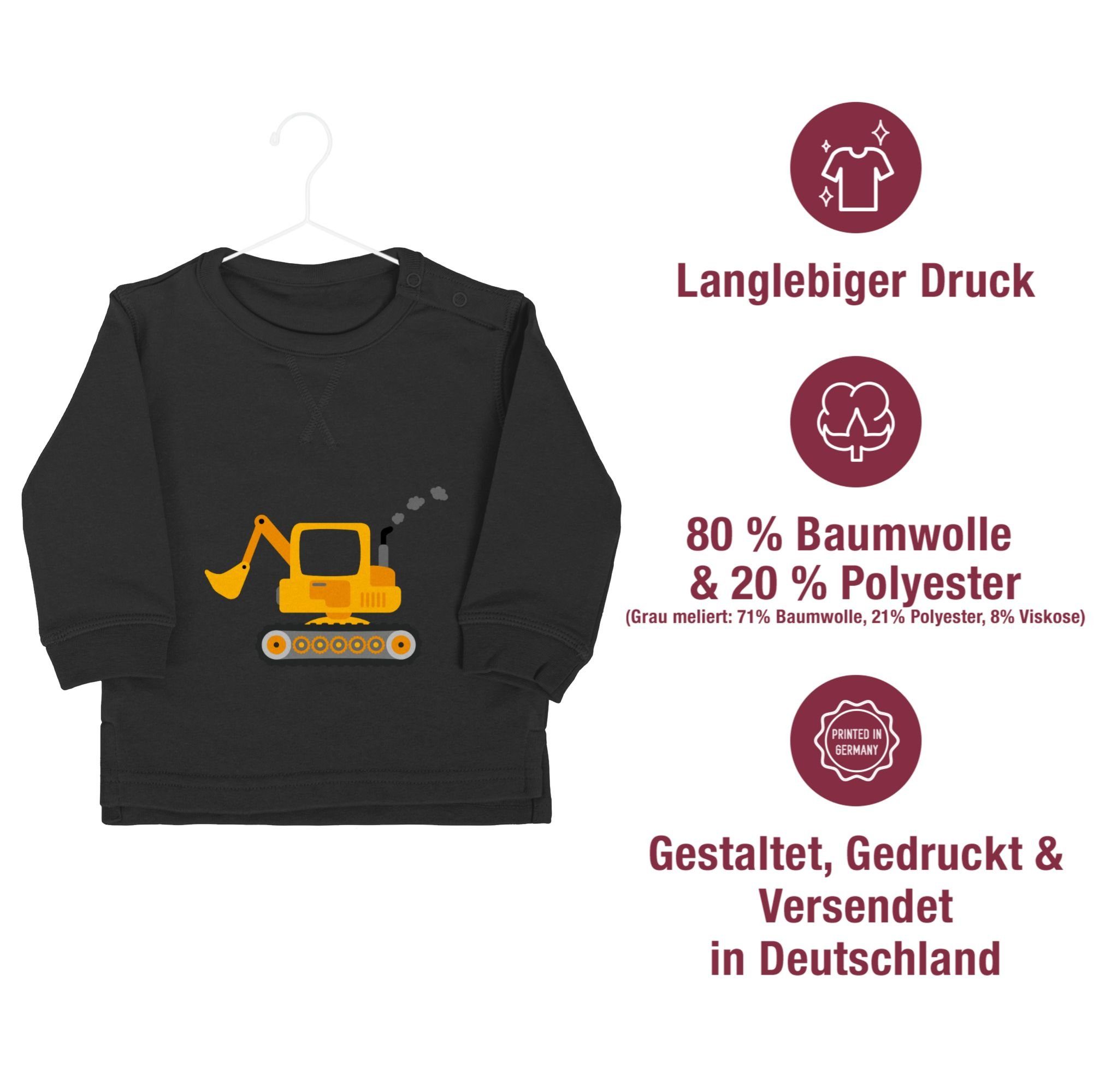 Shirtracer Sweatshirt Co. Baby und Bagger 2 Traktor Bagger Schwarz