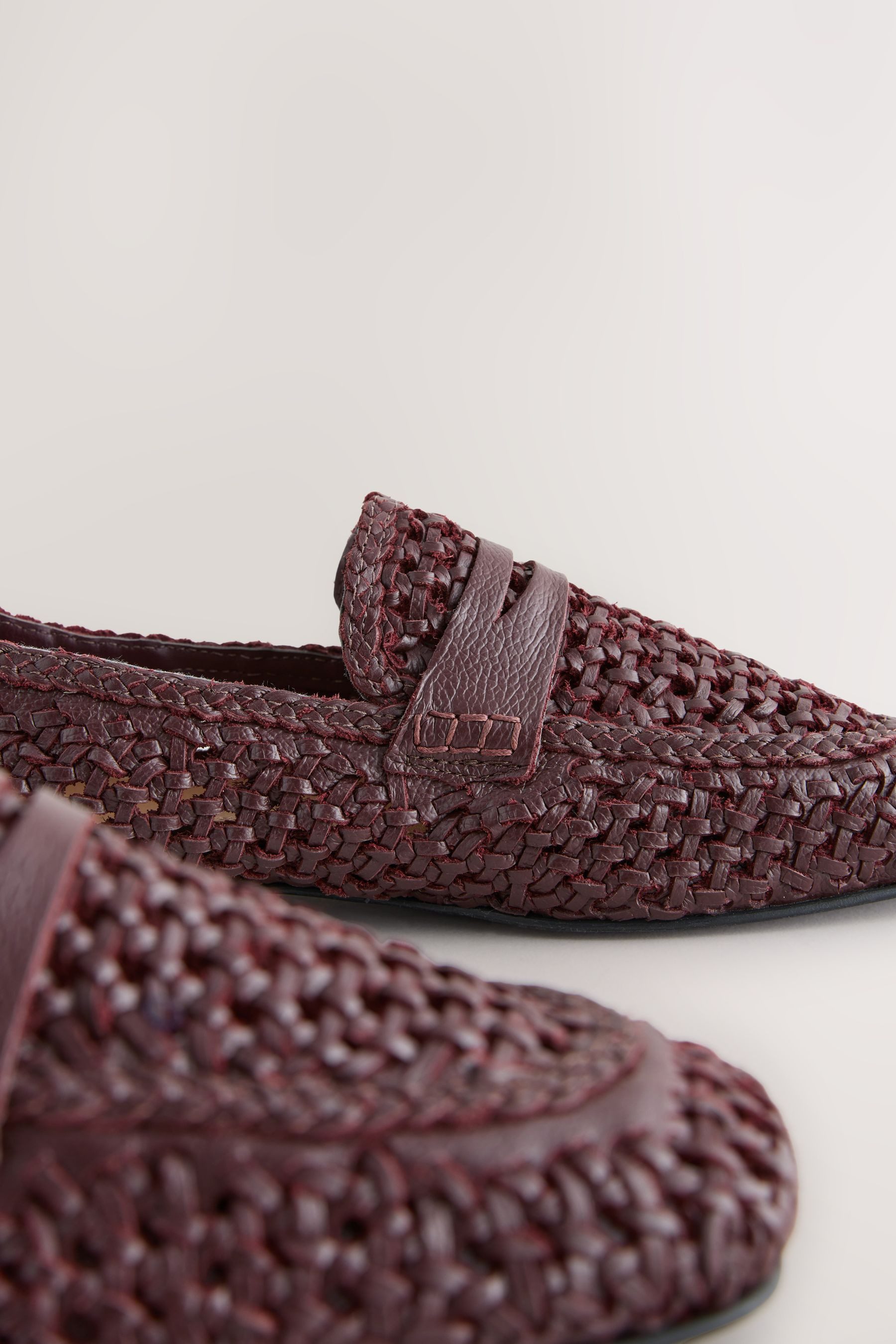 Next Forever Comfort® Geflochtene Slipper aus Leder Loafer (1-tlg) günstig online kaufen