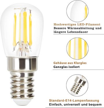 Nettlife LED-Leuchtmittel Glühbirne E14 Vintage ST25 2700K 4W Edison Energiesparlampe, E14, 10 St., Warmweiß, für Haus Hotel Bar Café