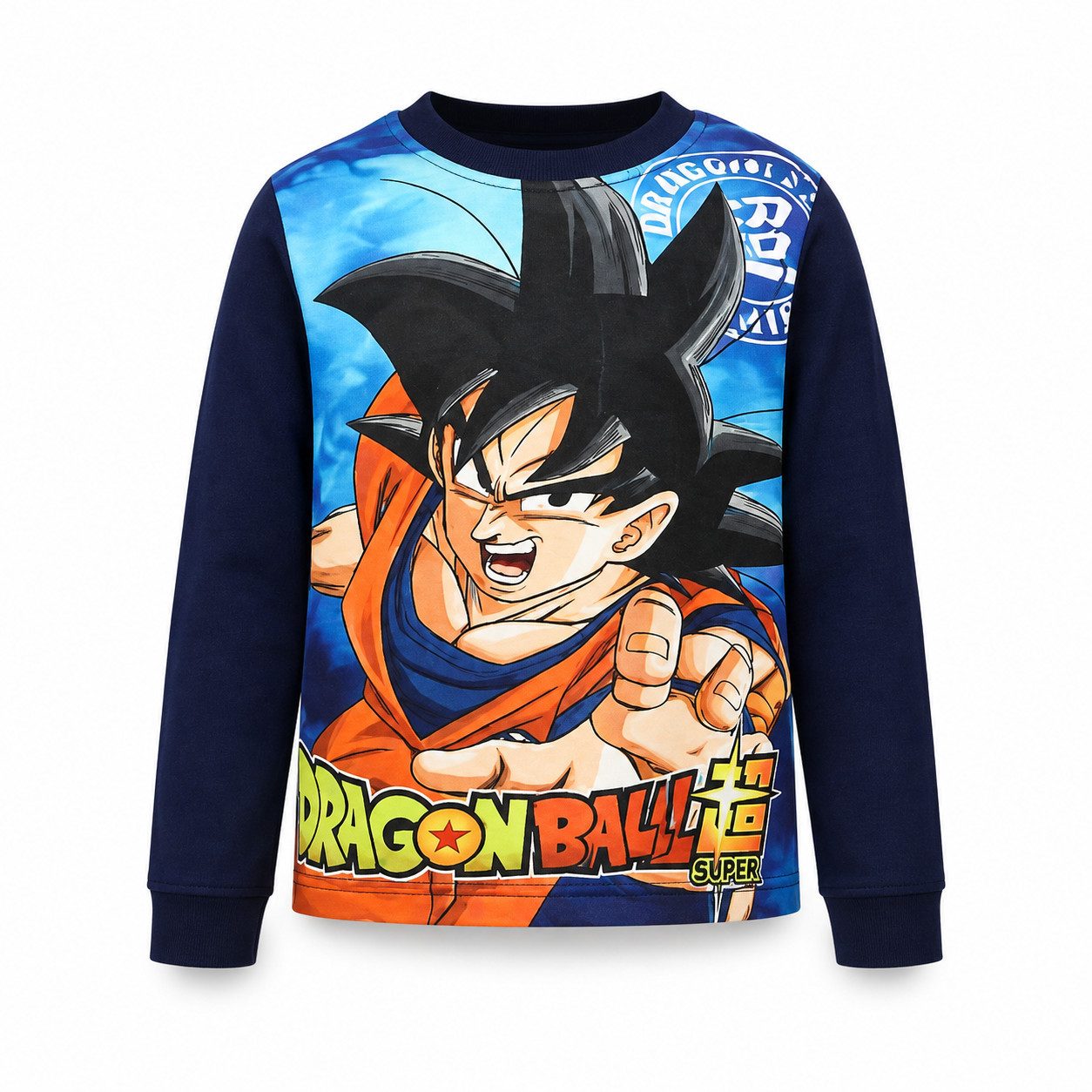 Dragon Ball Langarmshirt Anime Dragonball Goku Kinder Jungen langarm Shirt Gr. 98 bis 128 100% Baumwolle