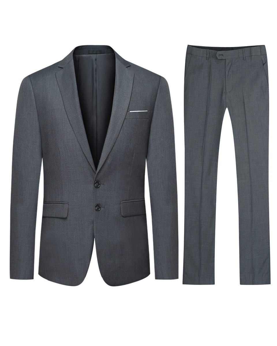 Allthemen Anzug (2 tlg) Herren Slim Fit Anzüge Modern Herrenanzug für Business