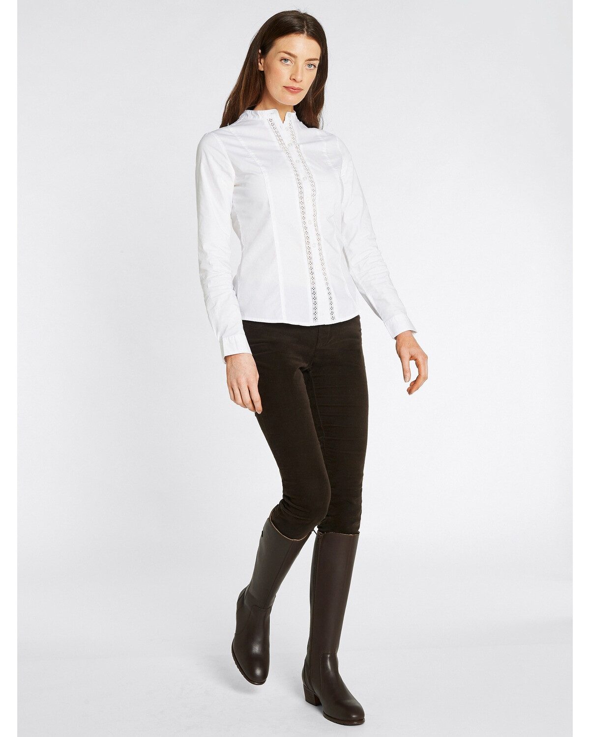 Dubarry Langarmbluse Bluse Waterlily mit Spitzeneinsatz