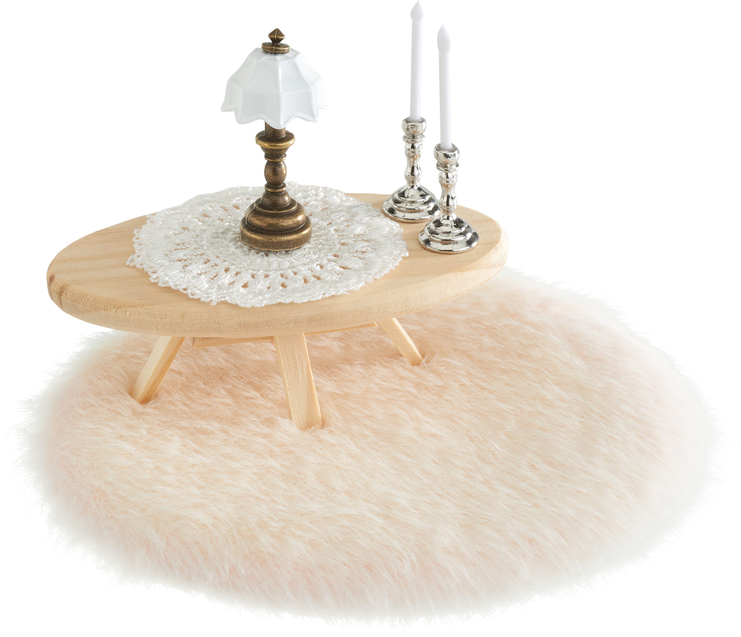 HobbyFun Dekofigur Miniatur-Set Wohnzimmer, 6 Teile