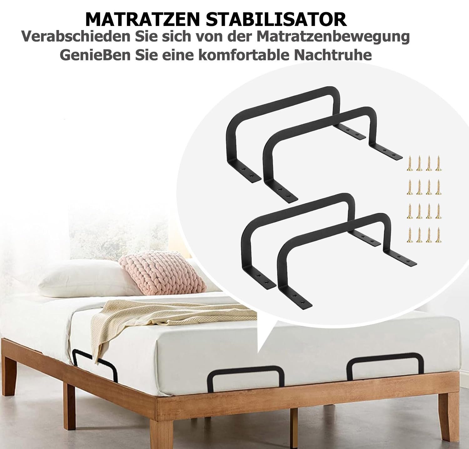 zggzerg Spannbettlaken Pack of 4 Mattress Stabiliser, Mattress Holder günstig online kaufen