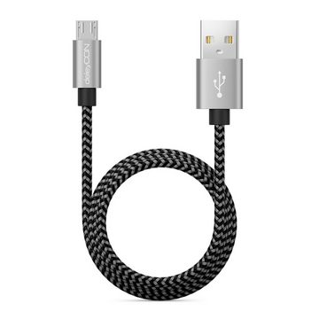 deleyCON deleyCON 1,5m Nylon Micro USB Kabel Ladekabel Datenkabel USB-Kabel