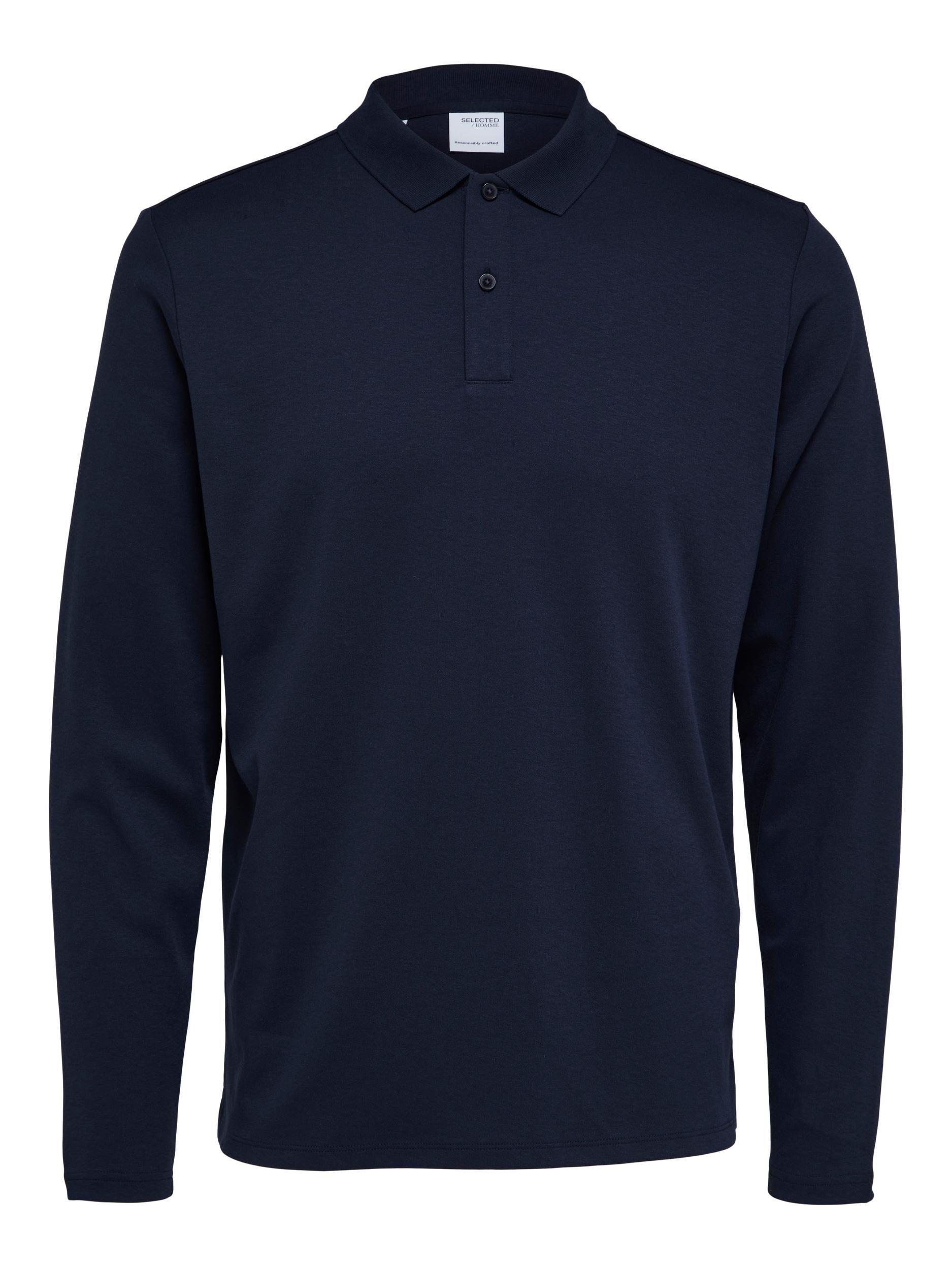 Langarm-Poloshirt captain HOMME SELECTED sky