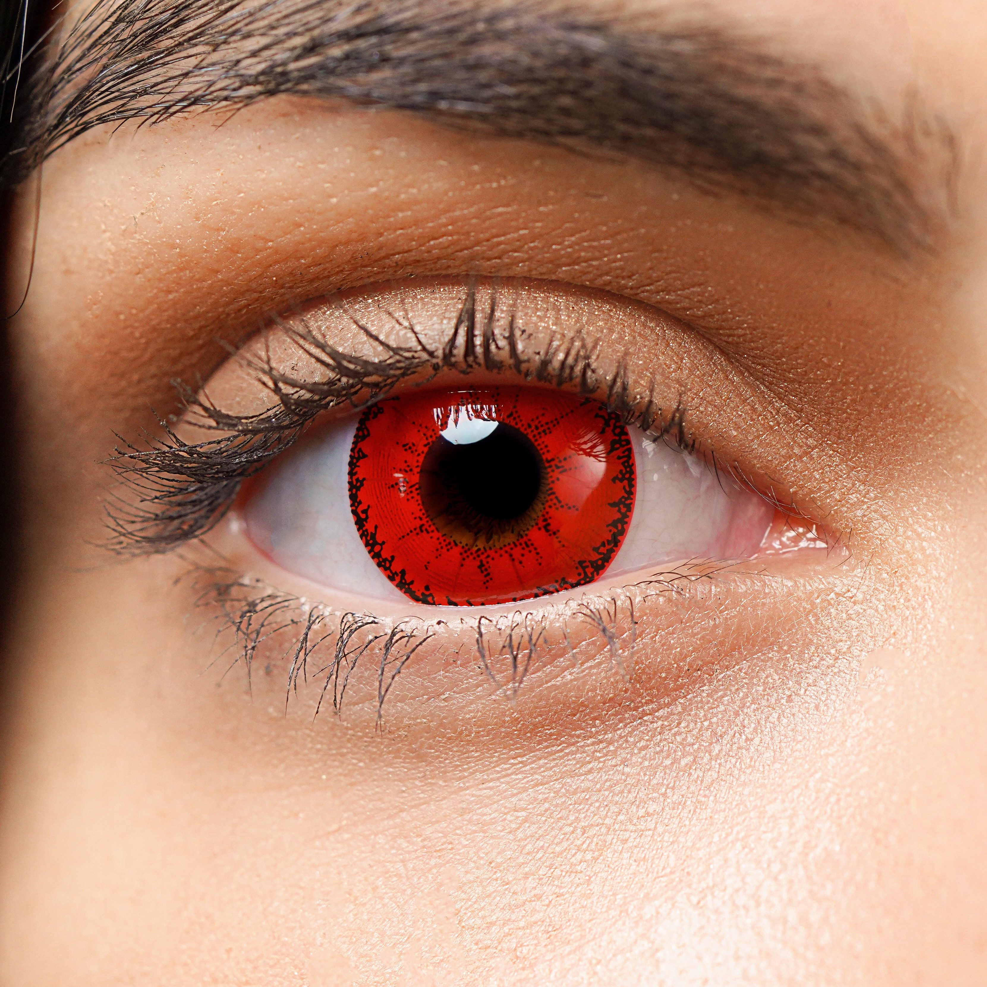Charmiga Farblinsen Farbige Контактные линзы rot ohne Stärke, Halloween, Devil Red, Crazy Контактные линзы