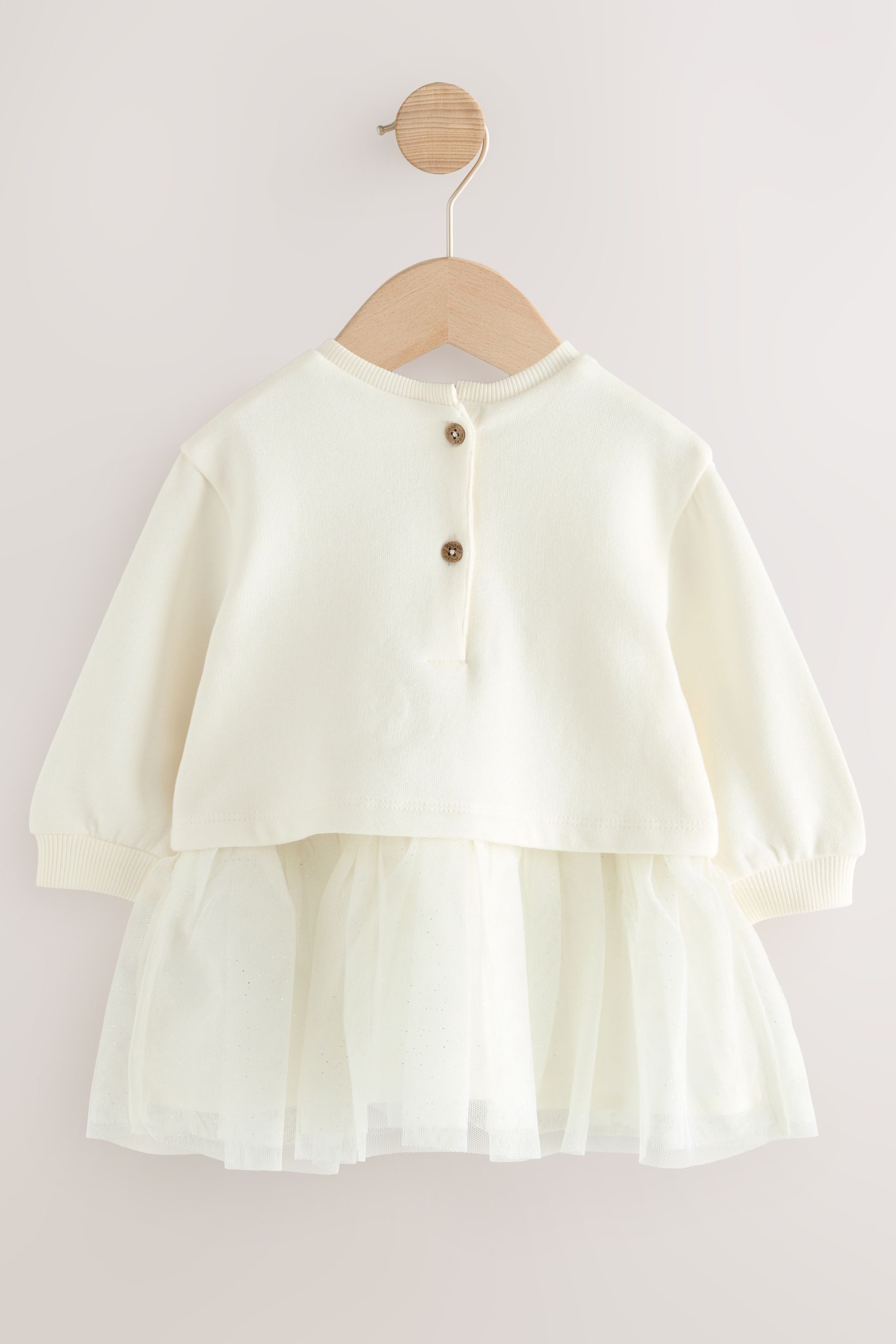 Next Strickkleid Glitzerndes Baby Meshkleid (1-tlg)