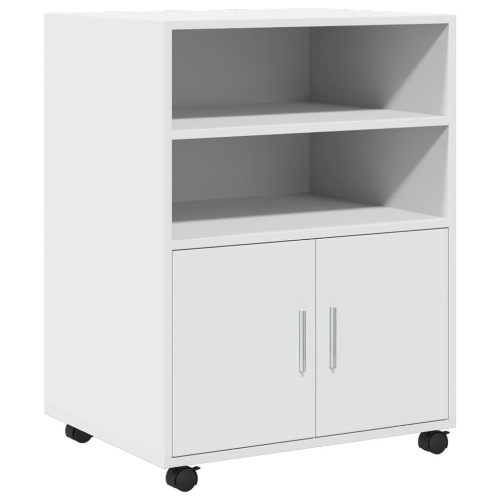 vidaXL Aktenschrank Rollschrank Weiß 60x48x81 cm Holzwerkstoff (1-St) günstig online kaufen