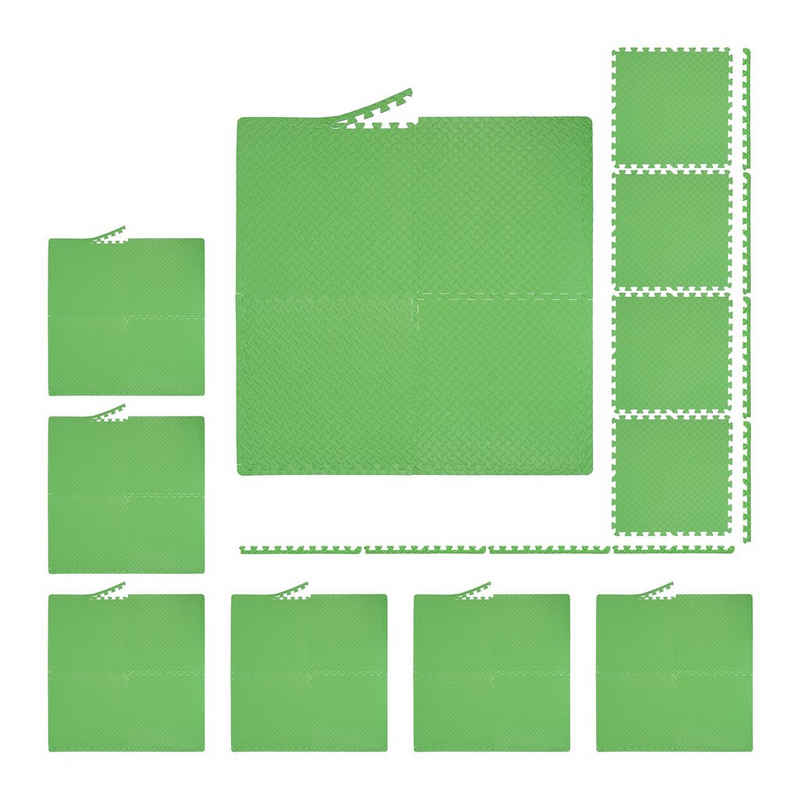 relaxdays Bodenschutzmatte 32 x grüne Bodenschutzmatte