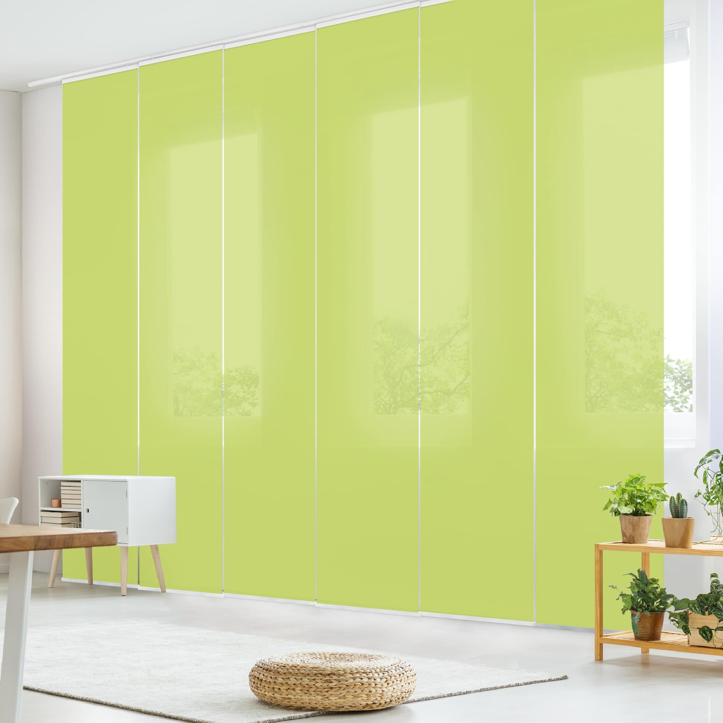 Bilderdepot24 Schiebegardine modern Flächenvorhang blickdicht Frühlingsgrün günstig online kaufen