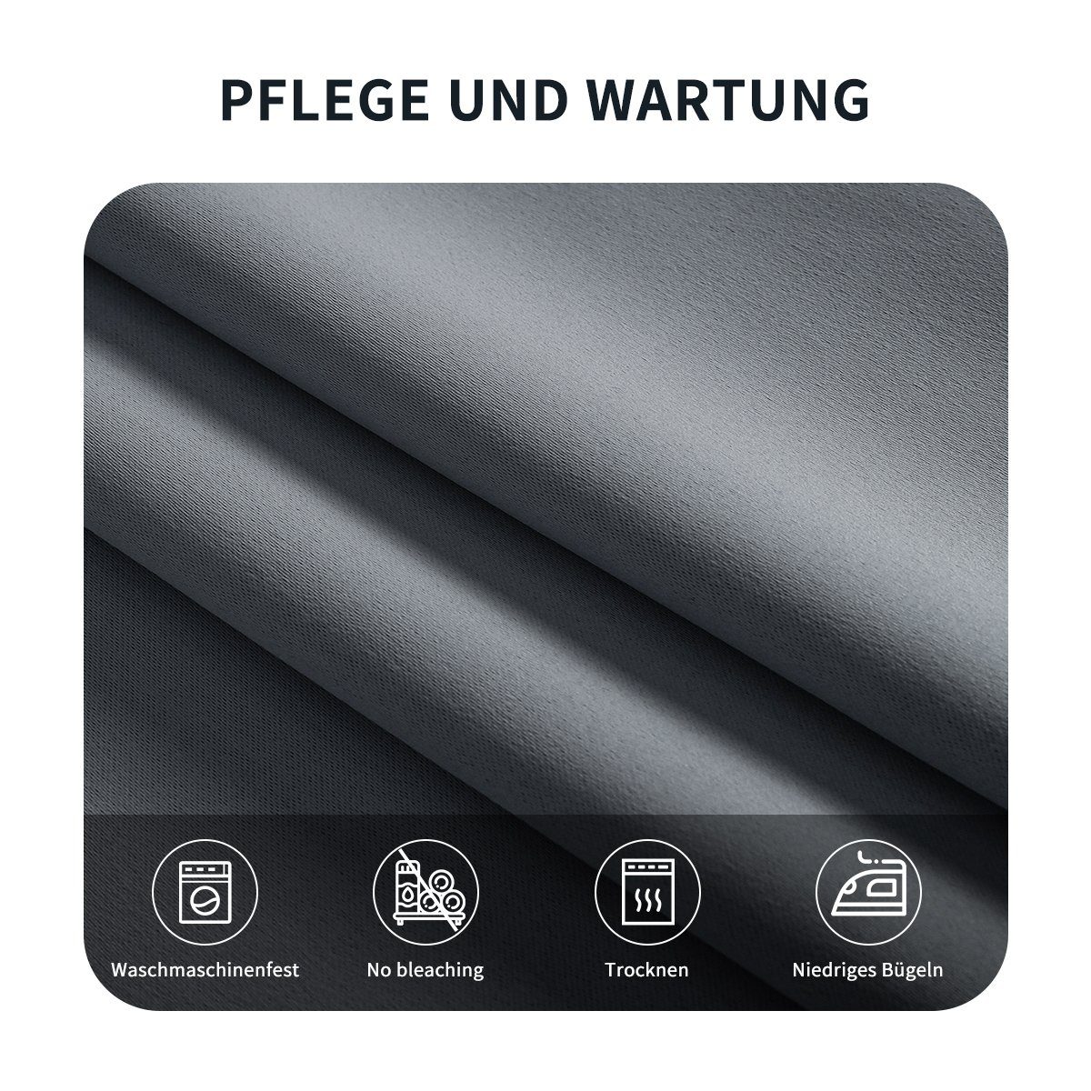 Vorhang per mit Ösen Dunkelgrau Thermogardine 8 Gardine Stück MULISOFT, Gardinen Dicke, Thermogardine St), Lärmschutz (2 Super Wohnzimmer