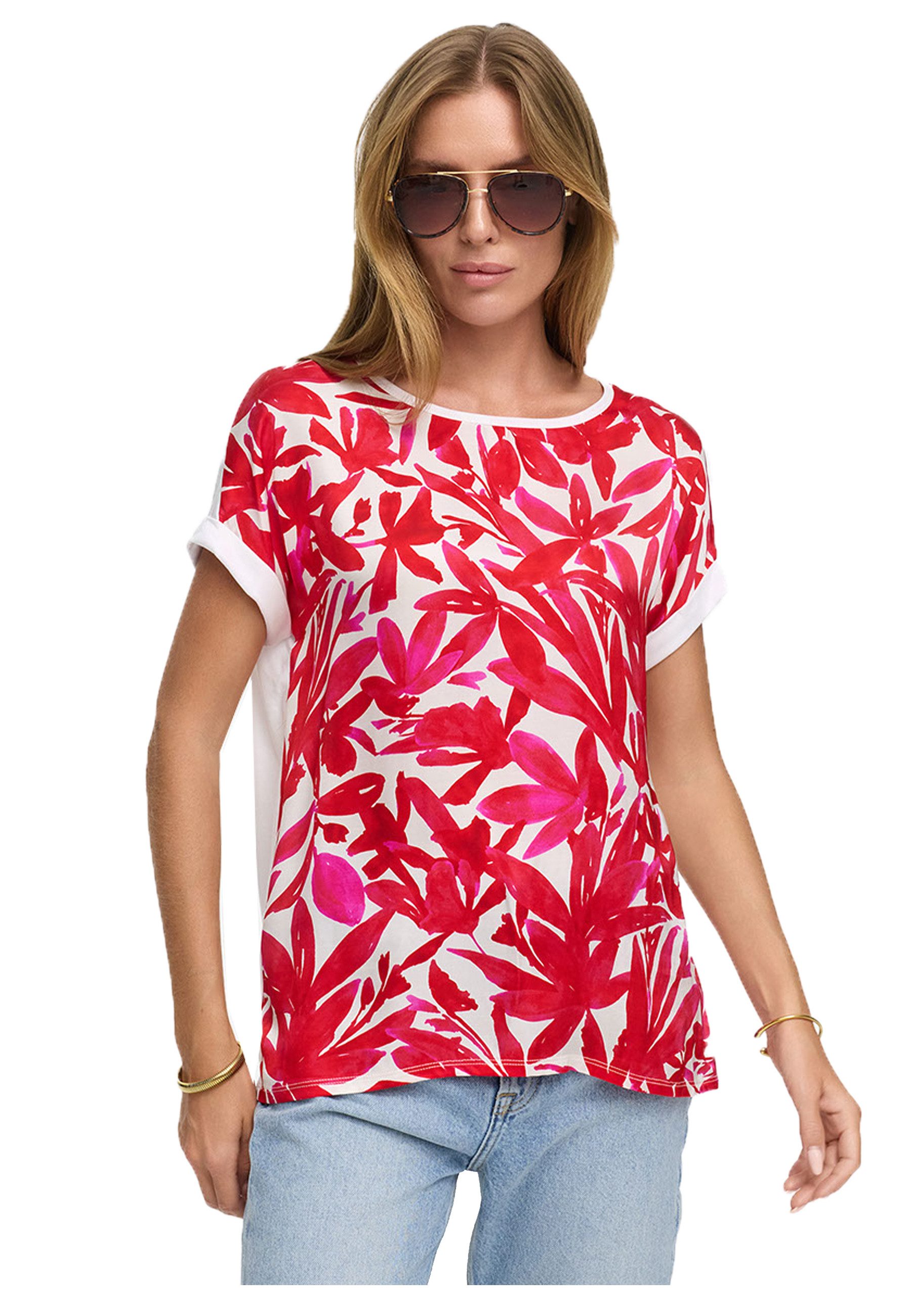 CATNOIR T-Shirt Catnoir T-Shirt 1/2 Arm Viskose Satin (1-tlg)