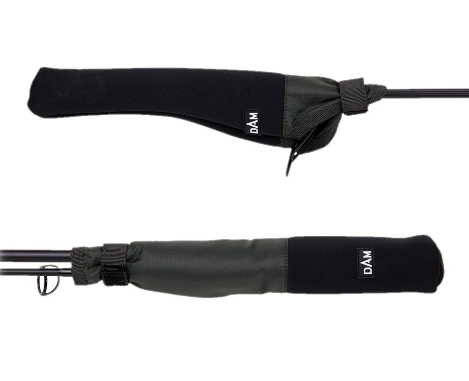 DAM Fishing Grundrute 2-tlg), 2-teilig fast Für dicke geeignet Angelrutenschutz (Spar-Set, Polsterung Rod-Tip alle Klettband, Rutenarten Protector