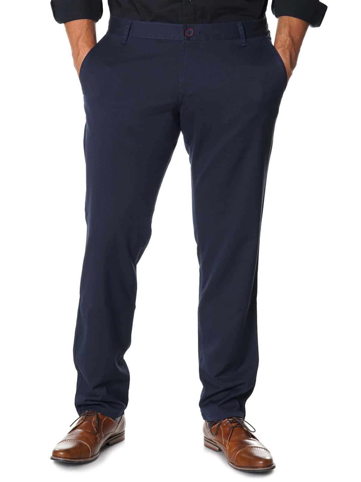 Stanley Jeans Chinohose Chino Hose Stretch Bequeme Comfort Business Regular Fit Navy 056 (1-tlg) im eleganten Look