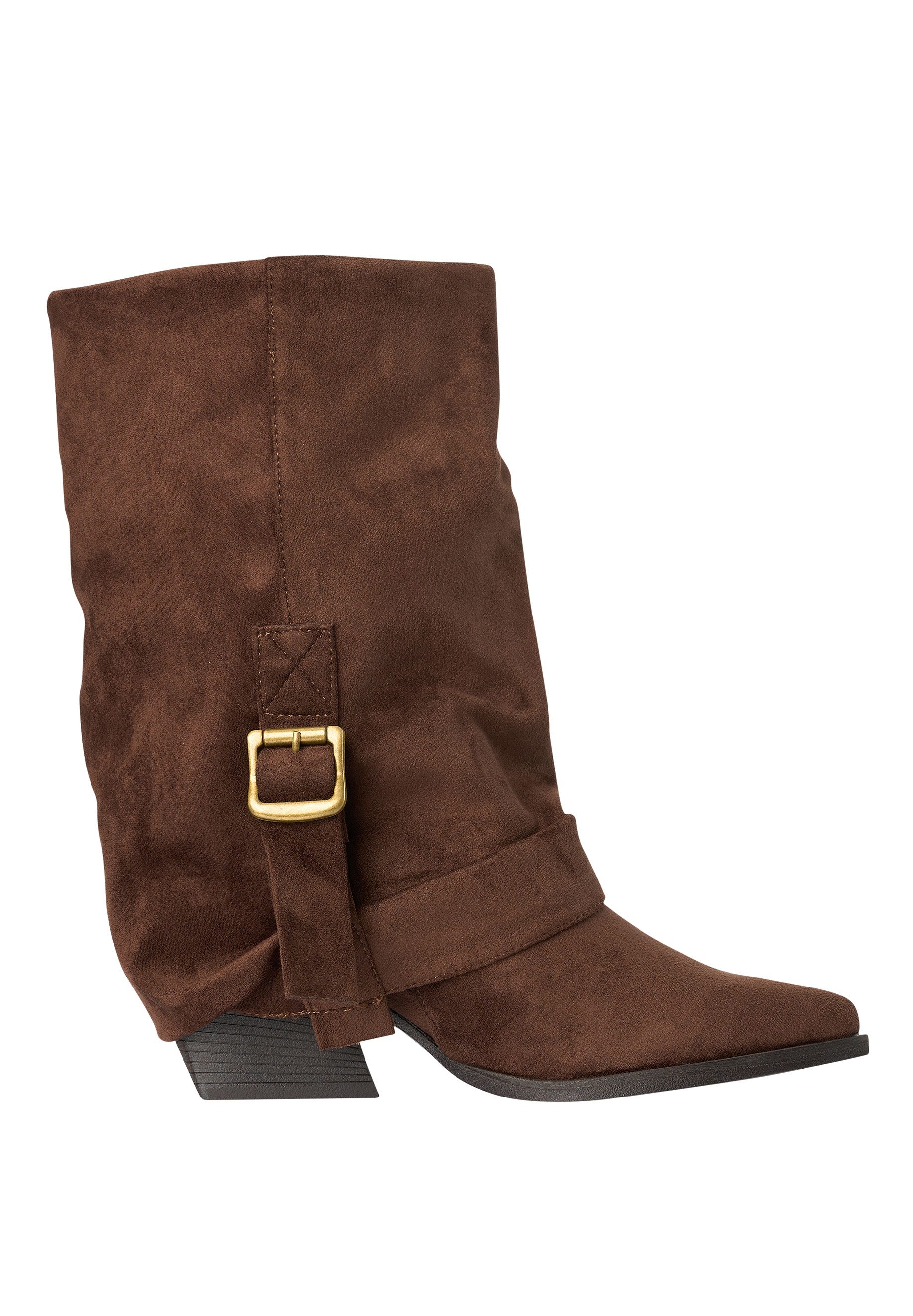 Day Vine Damen Cowboy Boots in Wildlederoptik – Westernstil mit Schnallen Stiefel