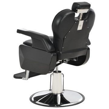 vidaXL Stuhl Friseurstuhl Schwarz 72×68×98 cm Kunstleder