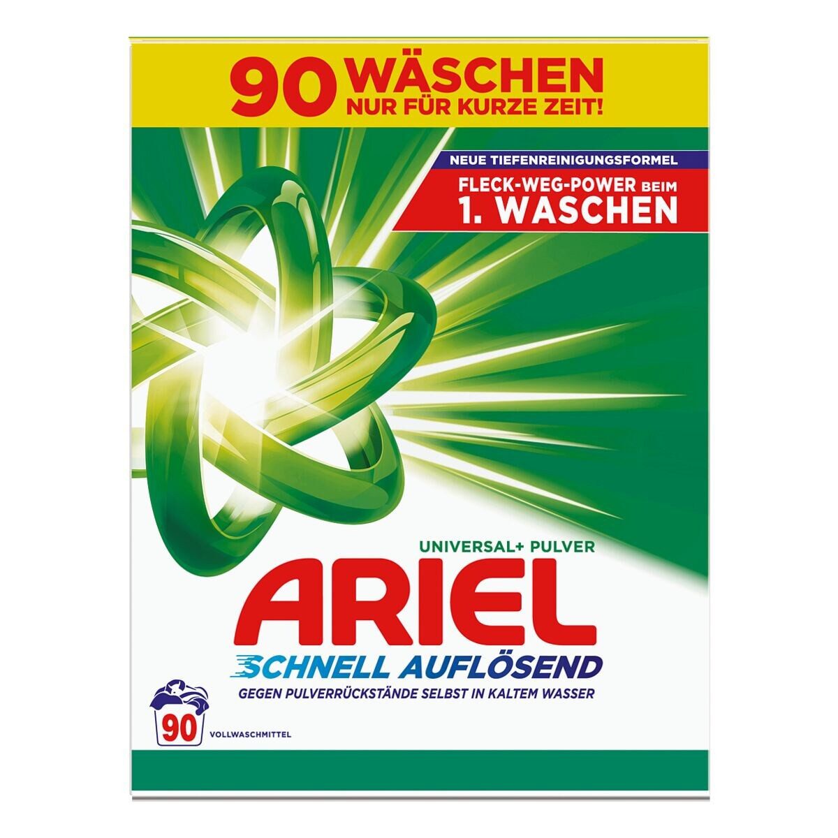 ARIEL Universal+ Vollwaschmittel (90 WL, 4,95 kg)