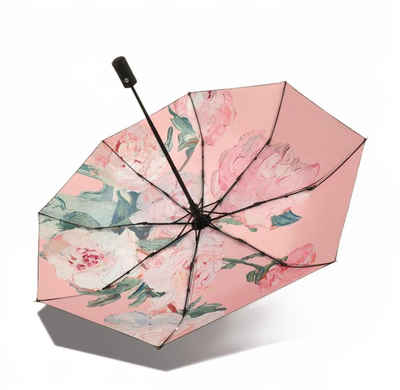 Rouemi Taschenregenschirm Damen Regenschirm, sturmfest Sonnenschutz Sommer Schatten Regenschirm