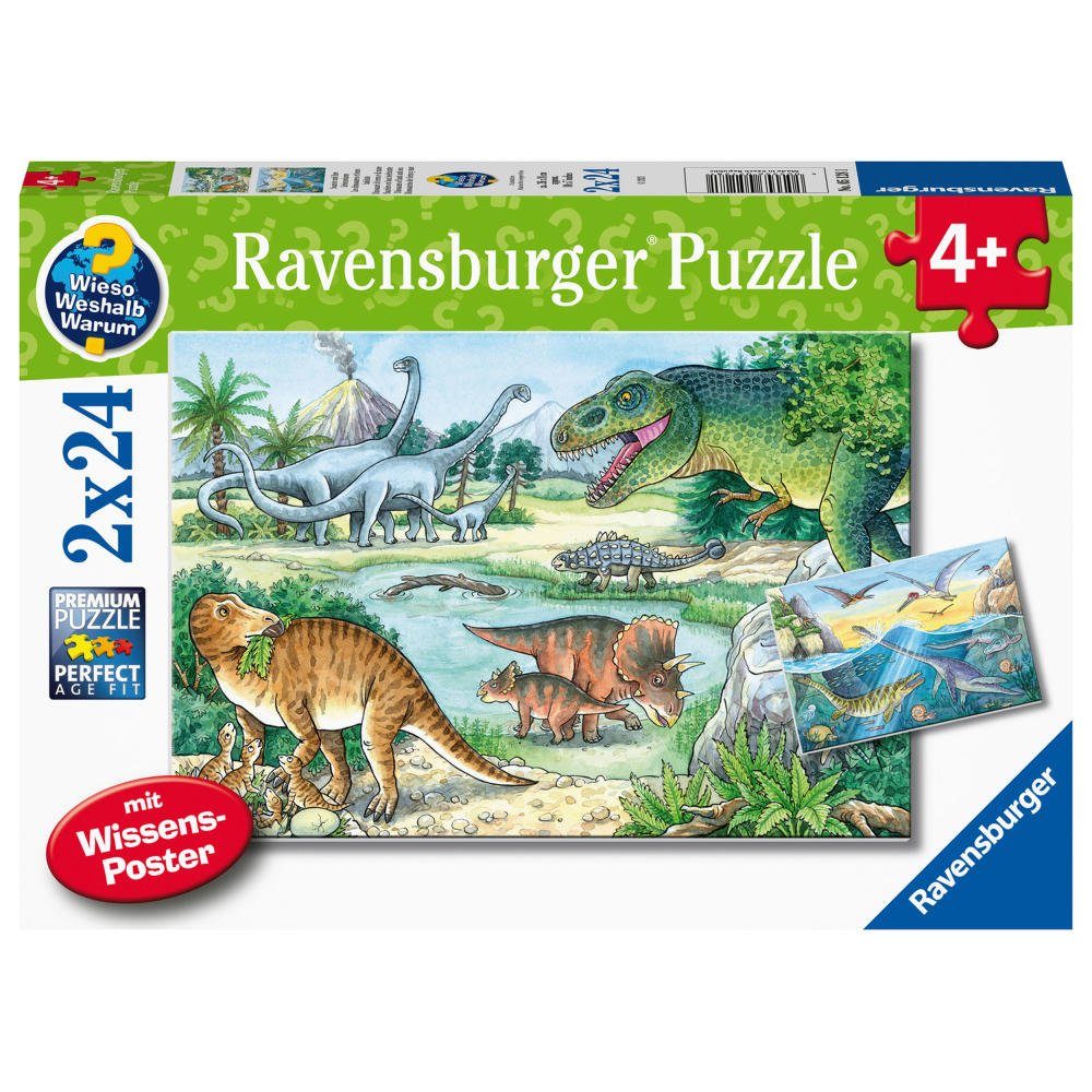 Ravensburger Puzzle Wieso Weshalb Warum Saurier und ihre Lebensräume, Puzzleteile