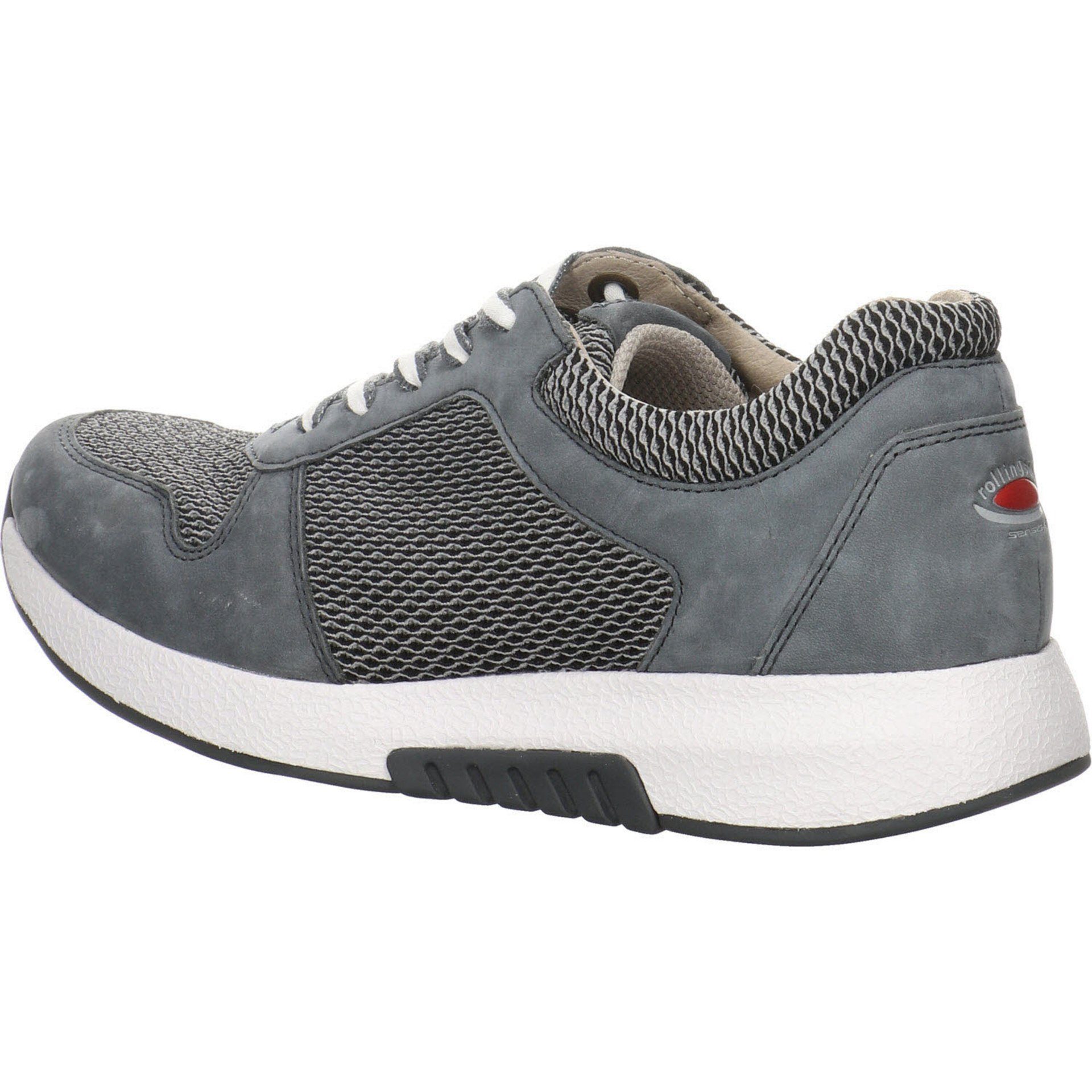 Schnürschuh Schnürschuh Gabor Lederkombination Schuhe Damen Rollingsoft Sneaker grey/river