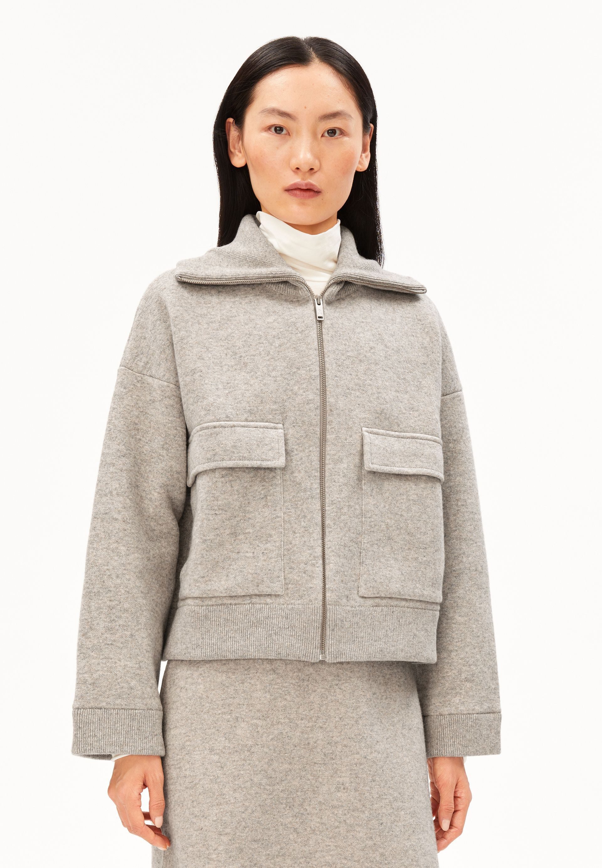 Armedangels Cardigan OVERSIZED Strickjacke aus Bio-Baumwoll-Mix (Mock-Ausschnitt, Oversized Fit)