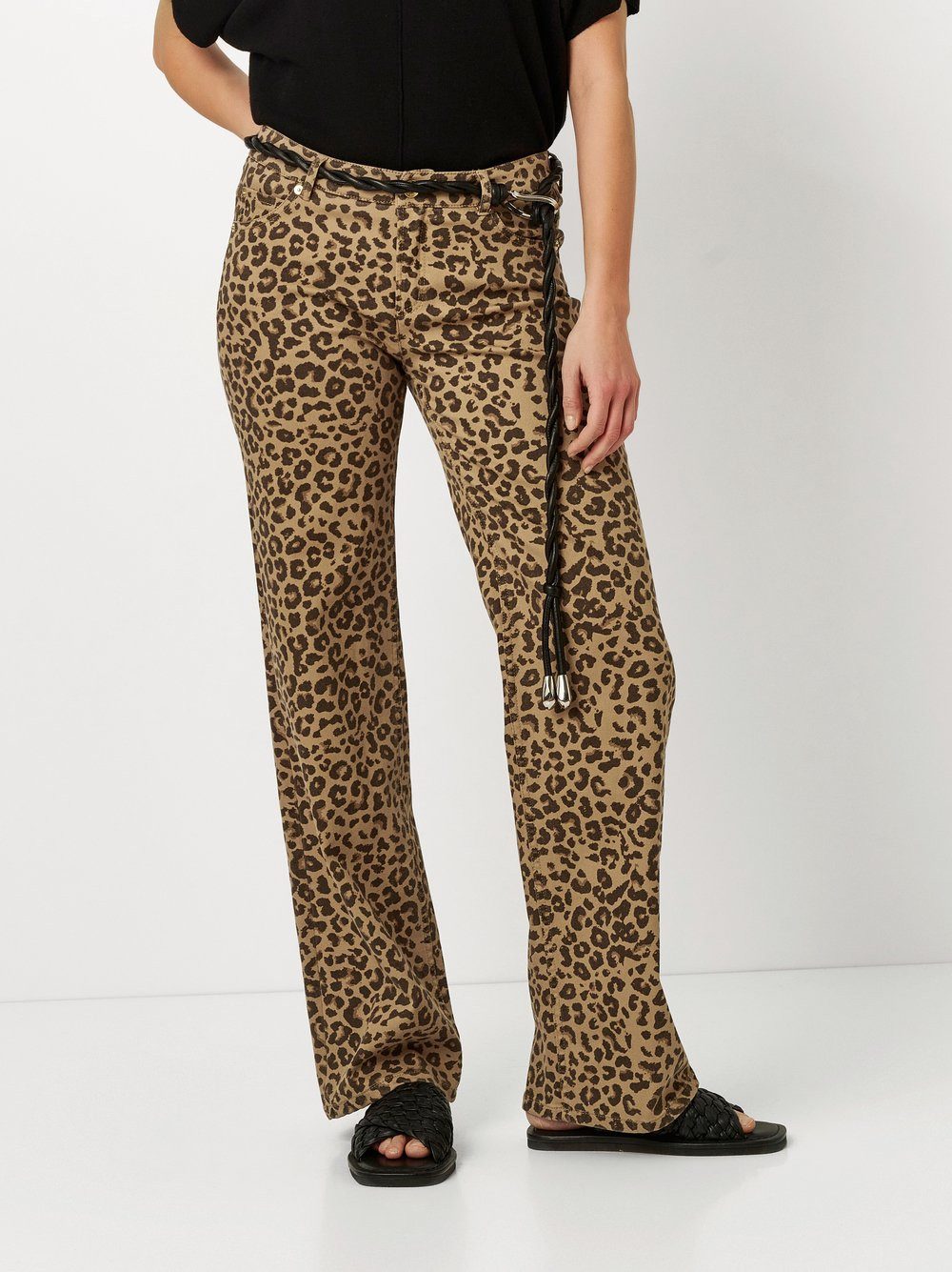 TONI Straight-Jeans Ella mit Leo-Print