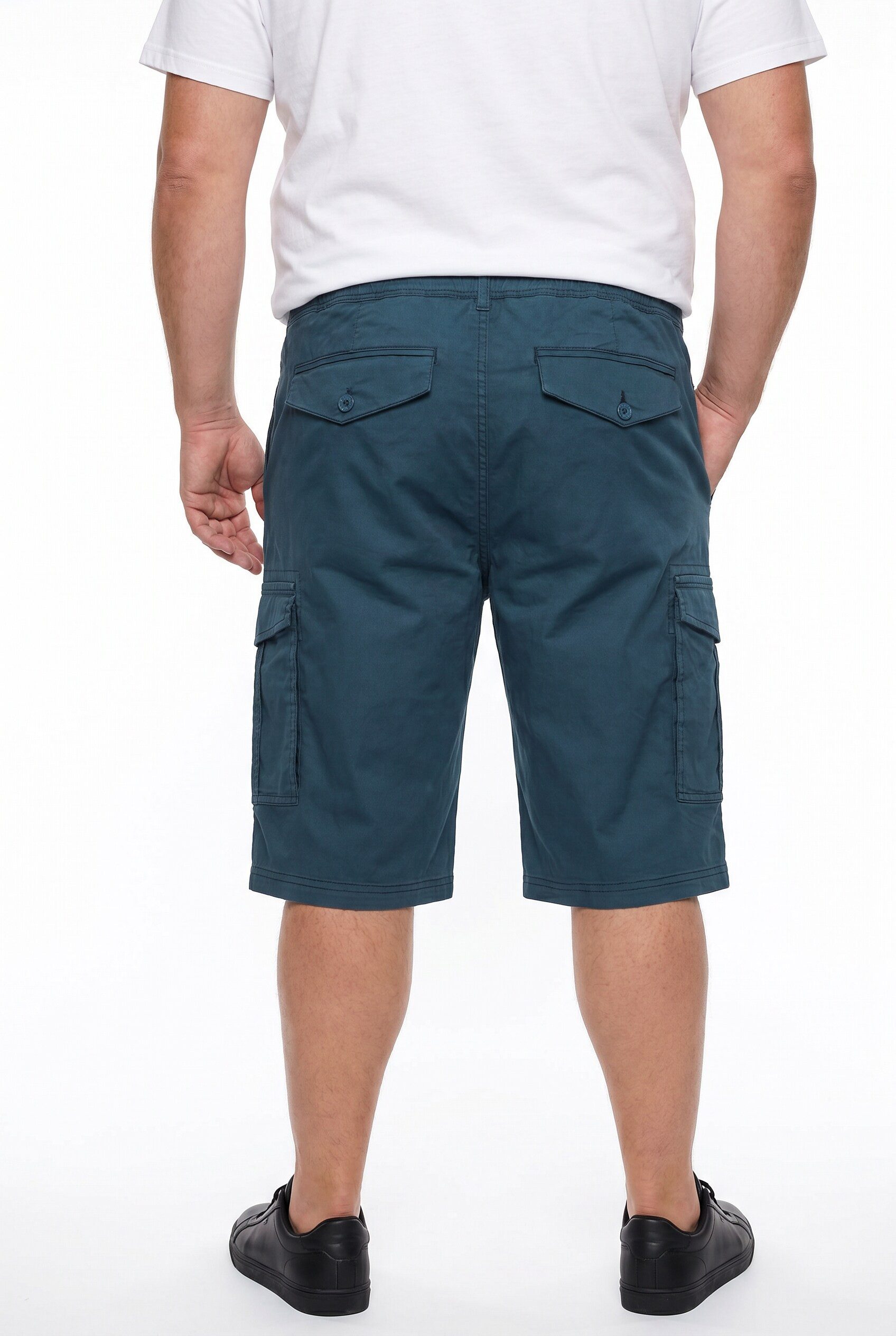 Men Plus Bermudas Cargo-Bermuda Baggy Fit Twill Elastikbund