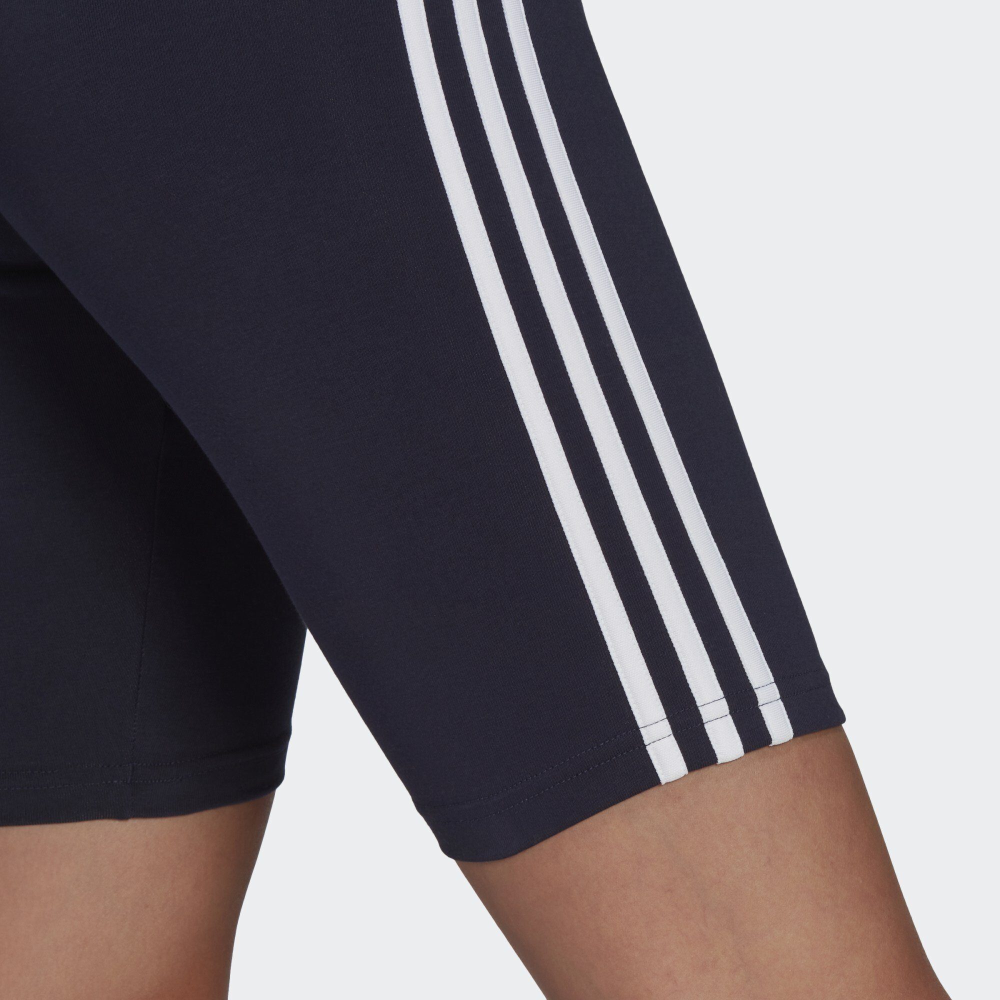 KURZE adidas Legend 3-STREIFEN White Leggings Sportswear TIGHT ESSENTIALS / Ink