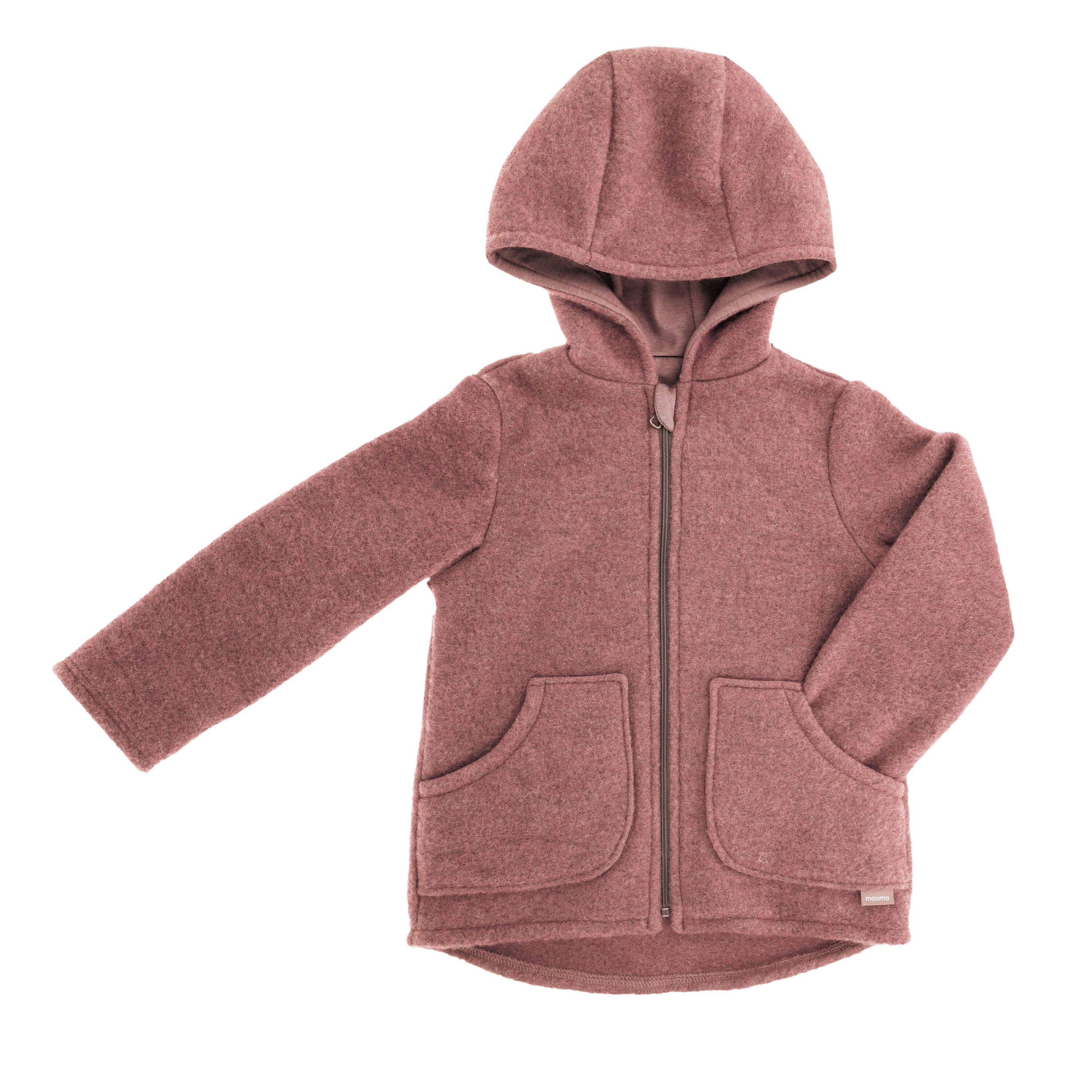 MAXIMO Fleecejacke Jacke Wollfleece, Kapuze, Reißverschluss, Jerseyfutter (1-St) Wollfleece