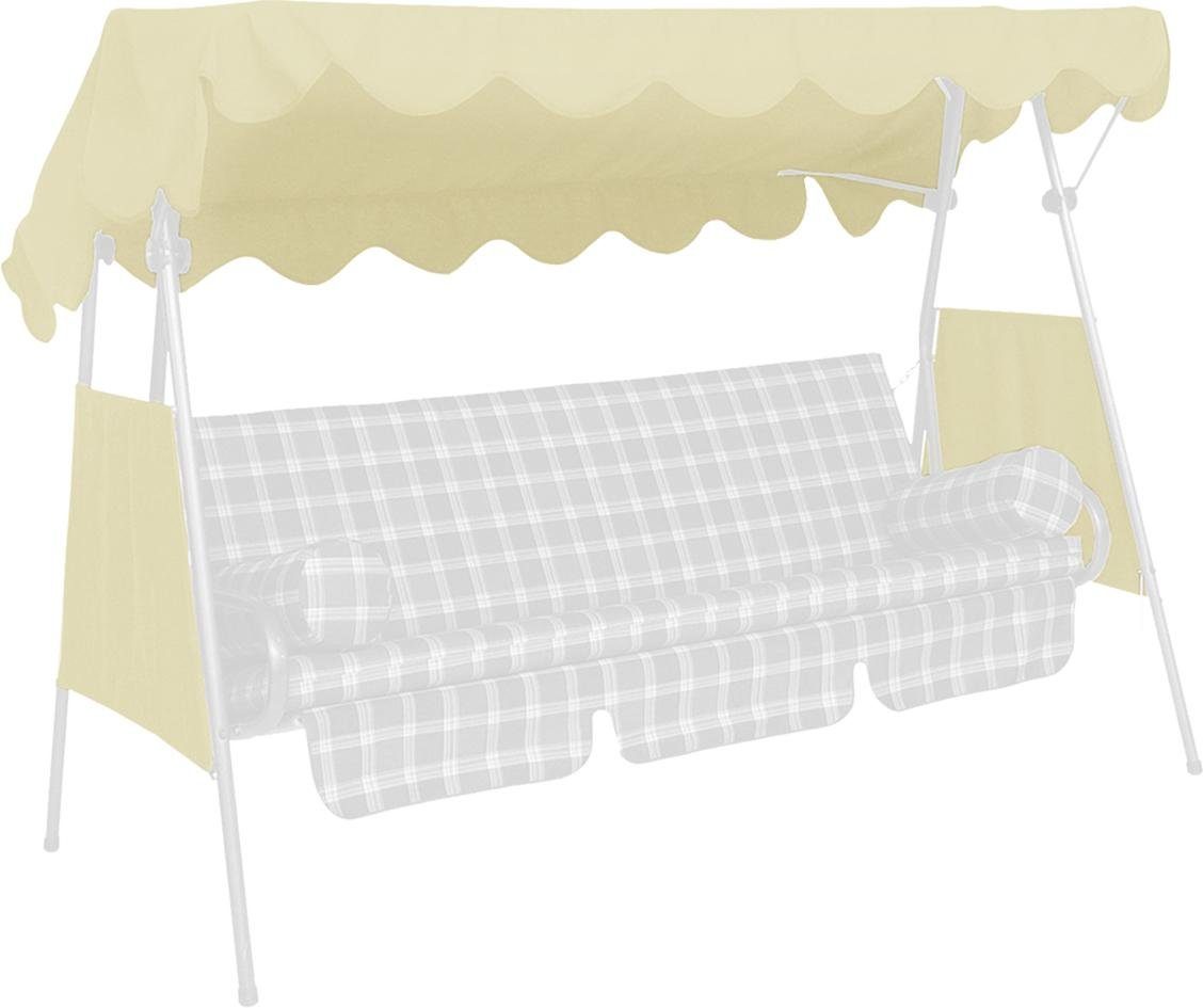 ANGERER Freizeitmöbel GmbH Hollywoodschaukelersatzdach Sonnendach 200 x 120 cm Swingtex elfenbein