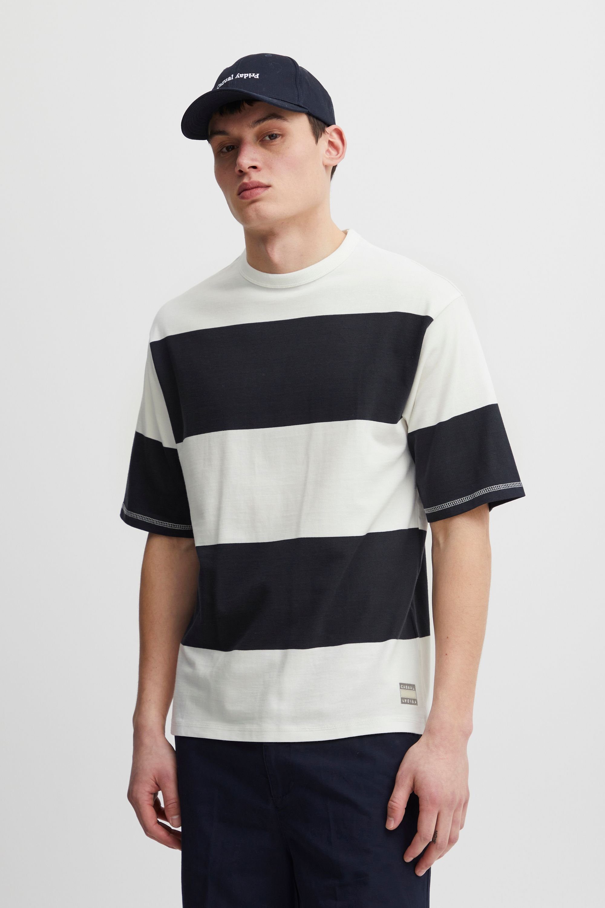 Casual Friday CFTue 20504714 striped T-Shirt wide - tee