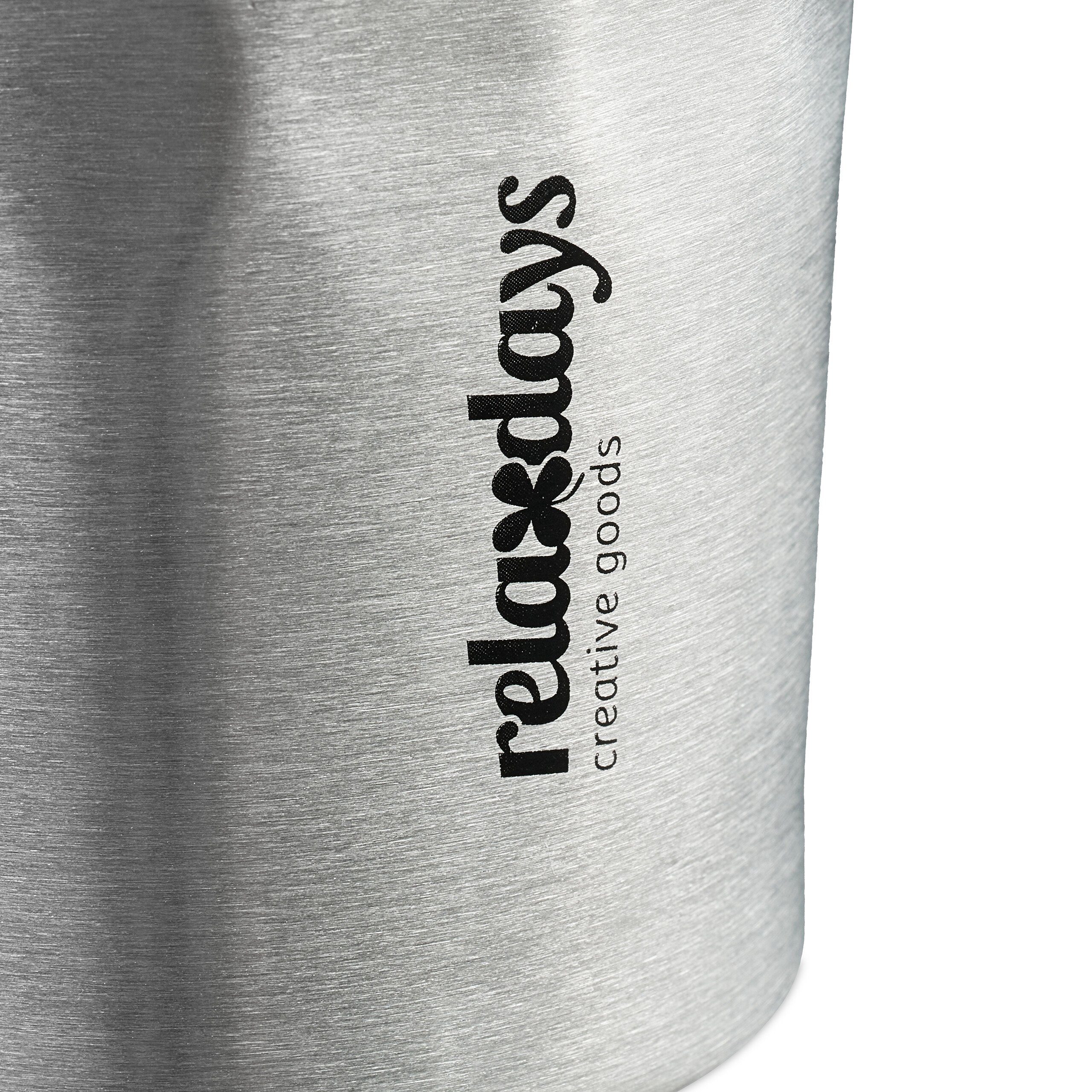 relaxdays Thermobecher Edelstahl 350ml, Edelstahl