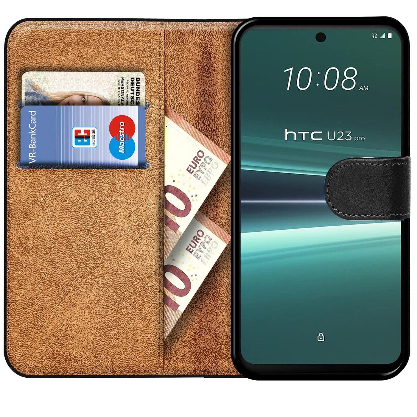 CoolGadget Handyhülle Book Case Handy Tasche für HTC U23 Pro 6,7 Zoll, Hülle Klapphülle Flip Cover für HTC U23 Pro Schutzhülle stoßfest