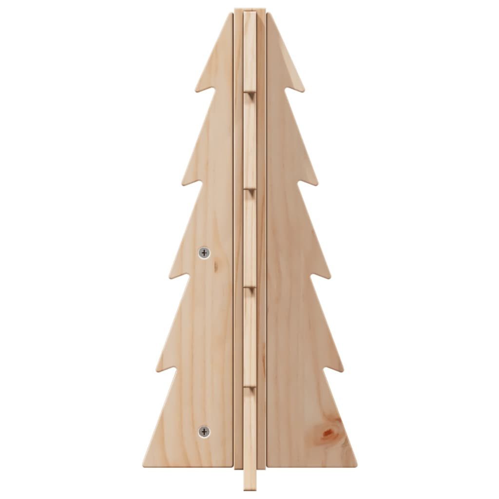 vidaXL Künstlicher Weihnachtsbaum Weihnachtsbaum Holz zum Schmücken 49 cm Massivholz Kiefer