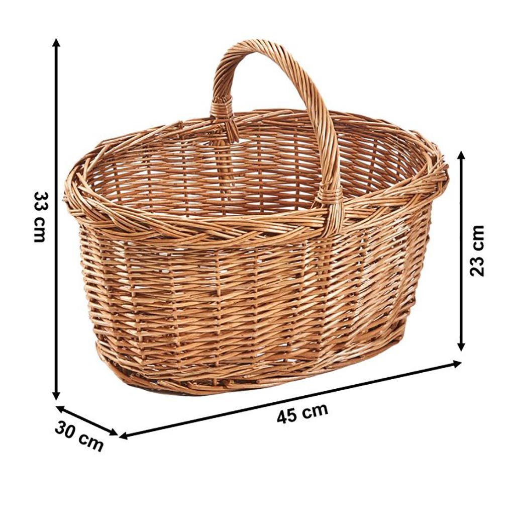 Kobolo Einkaufskorb Weidenkorb LISA Korb Körbchen 45x30x23/33 cm, aus Weide günstig online kaufen