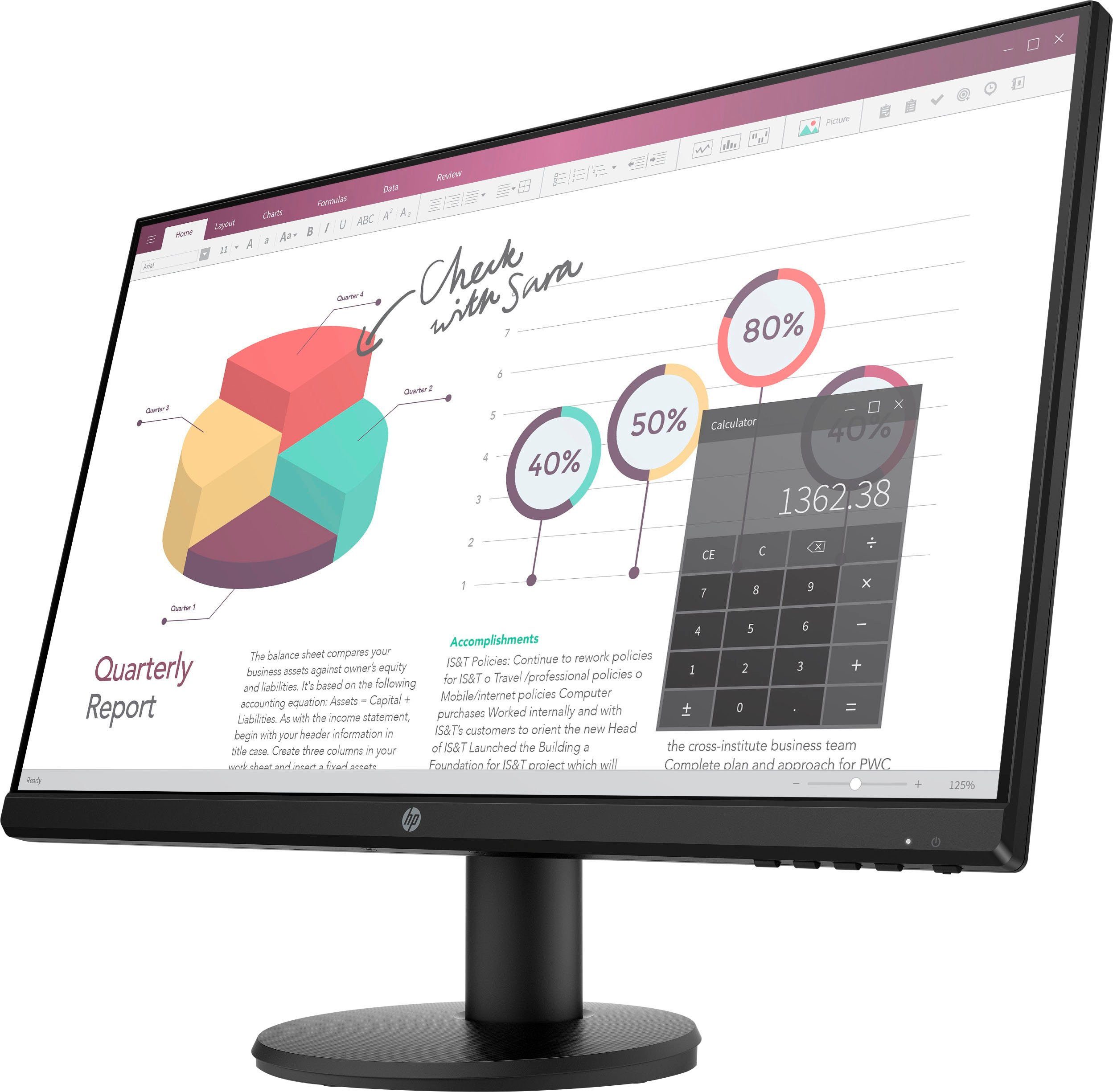 Image of 60,5cm/23,8'' (1920x1080) HP P24v G4 16:9 5ms IPS HDMI VGA VESA Full HD Black