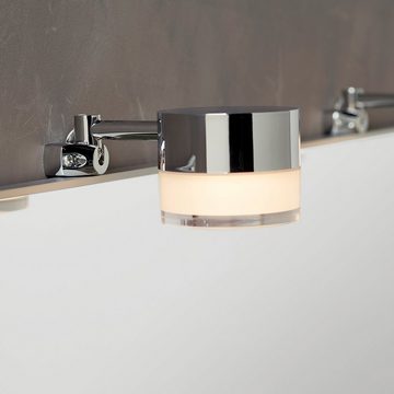 Loevschall Spiegelleuchte Garonne, LED wechselbar, Warmweiß, LED Aufsatzleuchte