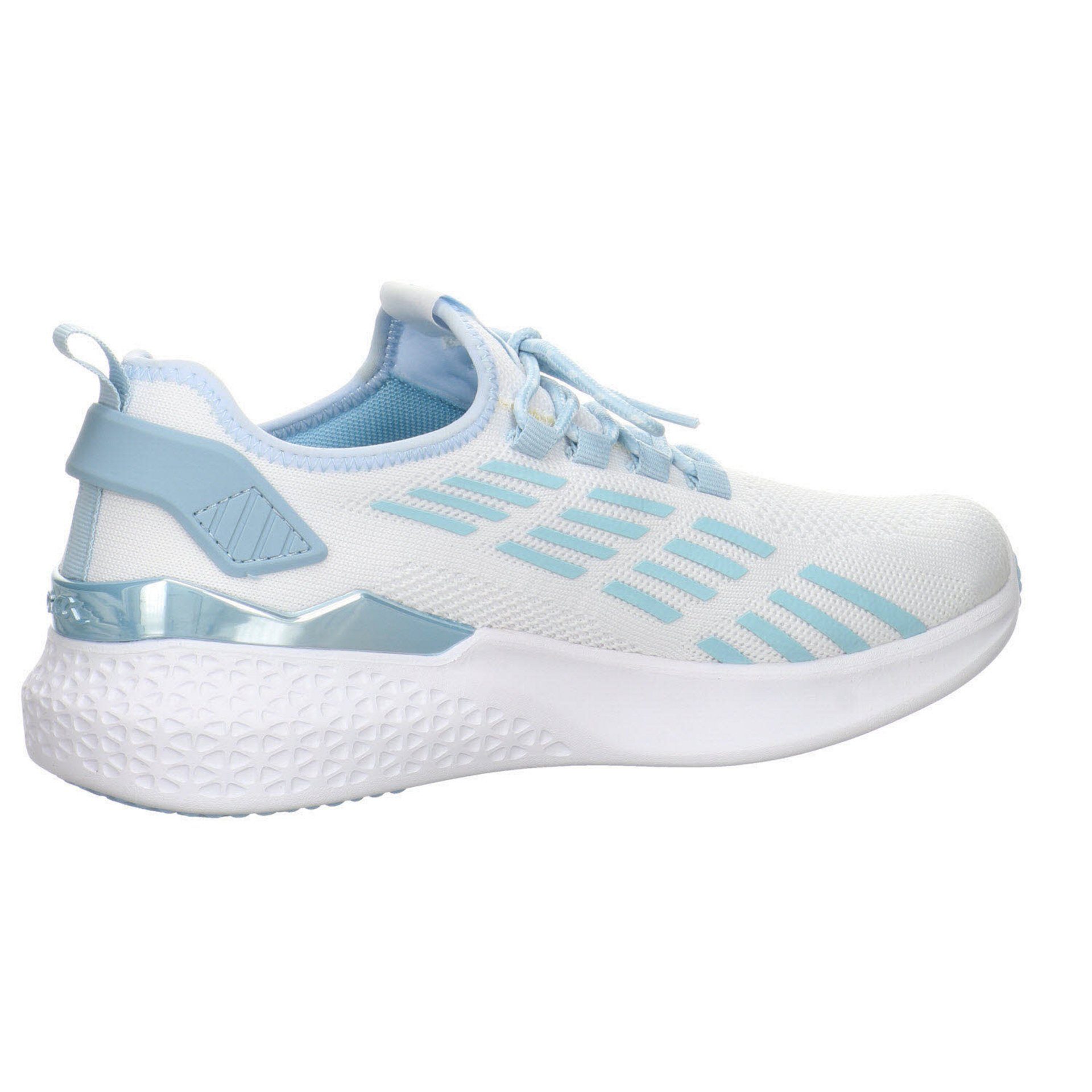 Schuhe Sneaker Blau Weiß Maya Ara Schnürschuh Textil Damen Halbschuhe Sport Sneaker