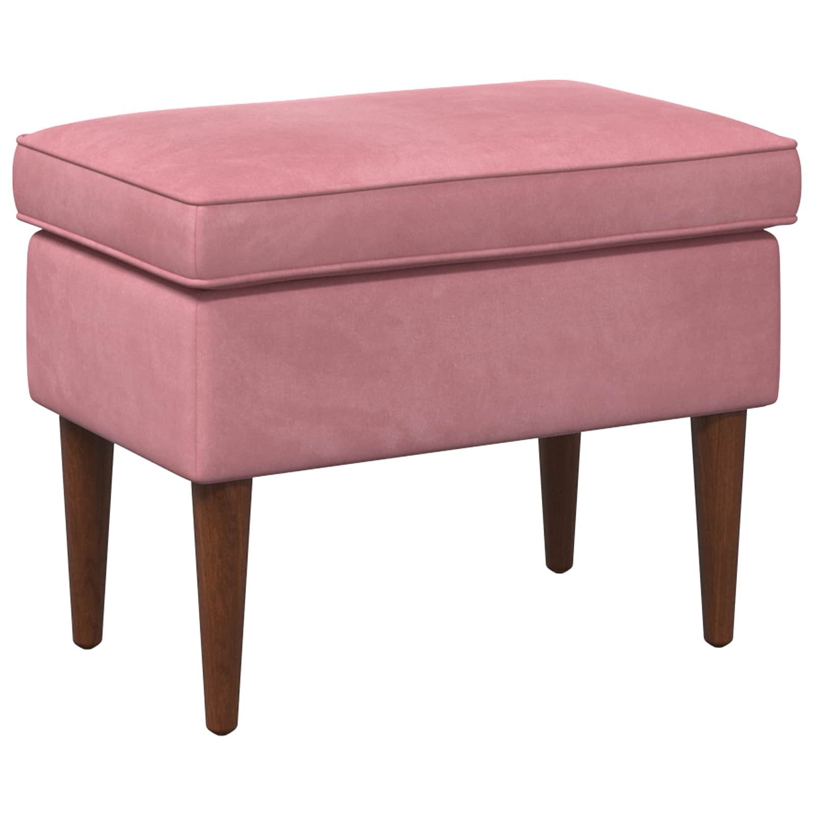 vidaXL Hocker Hocker Rosa 55 x 35 x 41 cm Samt (1 St)