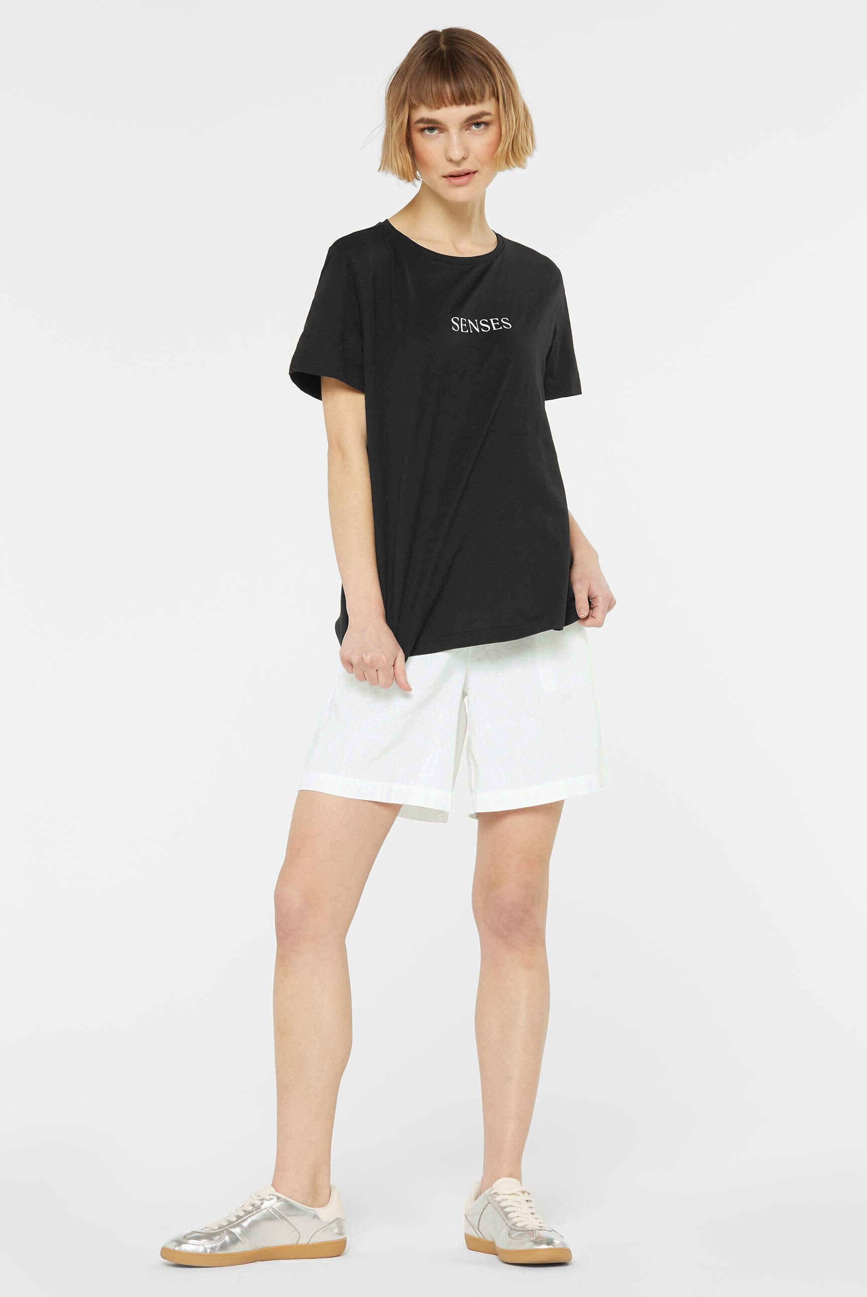 SENSES.THE LABEL Rundhalsshirt aus Baumwolle