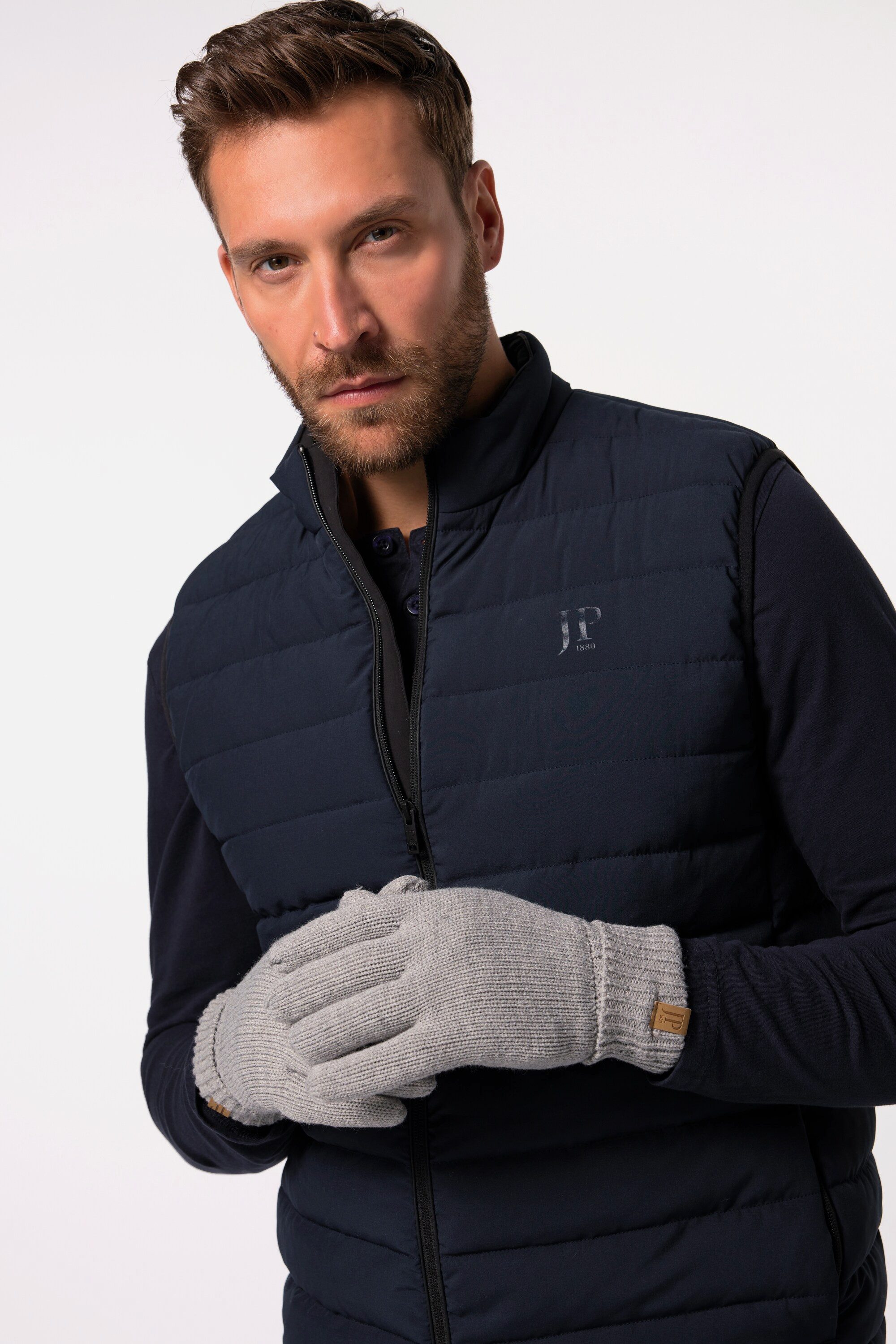 JP1880 Strickhandschuhe Handschuhe Strick Fleecefutter Logo