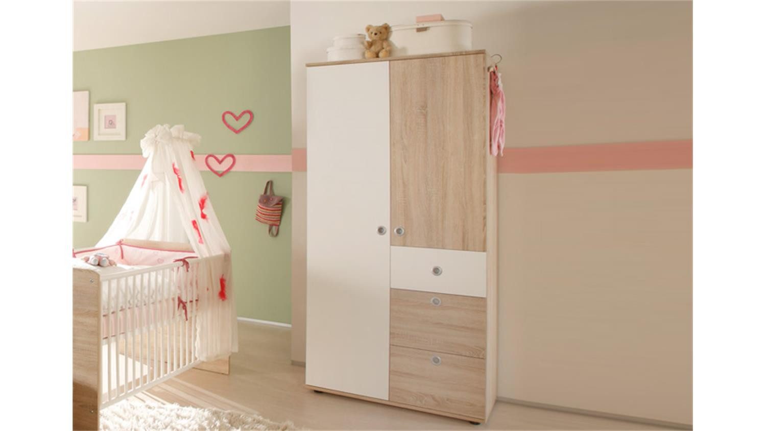 Bega Consult Kleiderschrank Kleiderschrank Wiki Sonoma Eiche Weiß 2-trg 90 cm