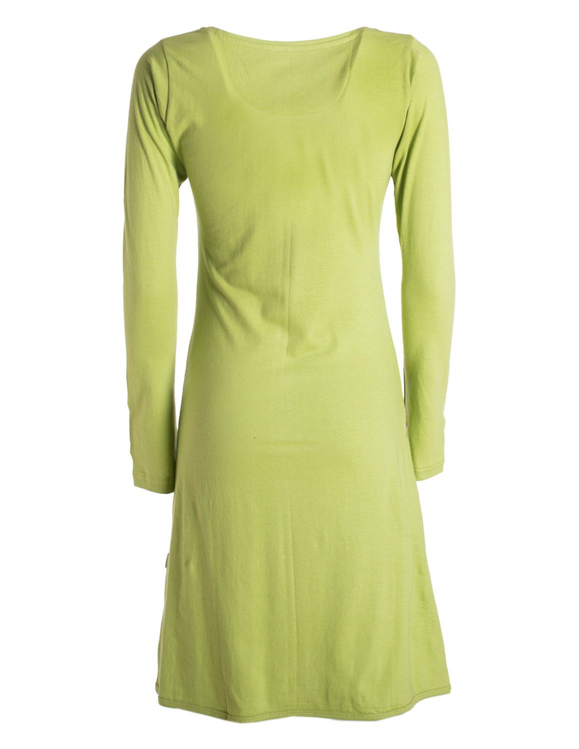 Vishes Tunikakleid Damen Langarm-Shirtkleid Tunika-Kleid Baumwollkleid günstig online kaufen