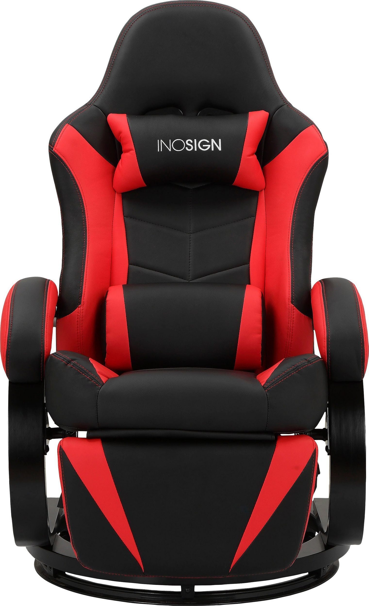 loft24 Gaming-Stuhl Andreas, Relaxsessel, Schreibtischstuhl, Drehstuhl, Fußstütze, Kopfstütze